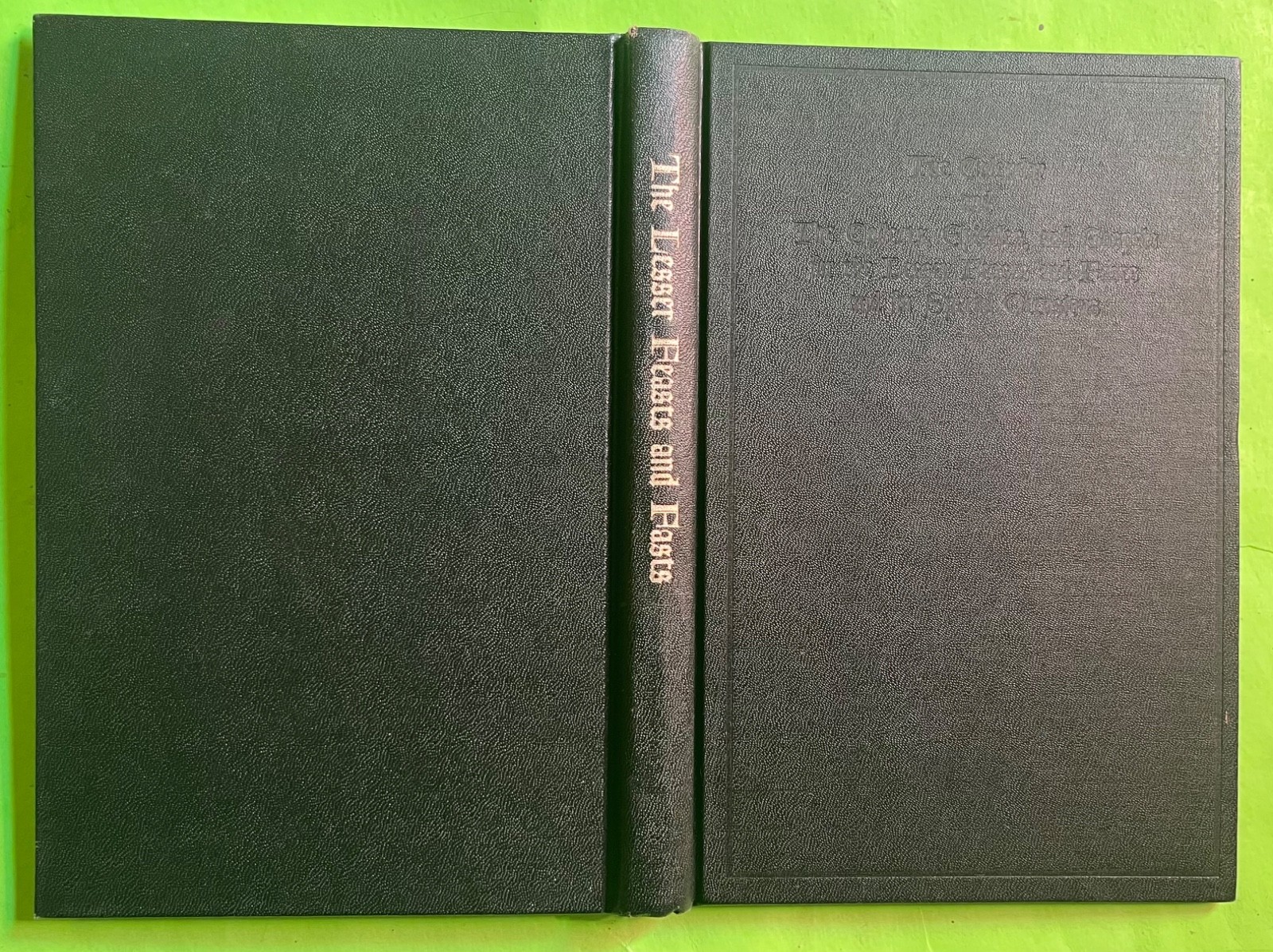 Vtg The Calendar and the Collects, Epistles, and Gospels…Lesser Feasts (HC 1963)