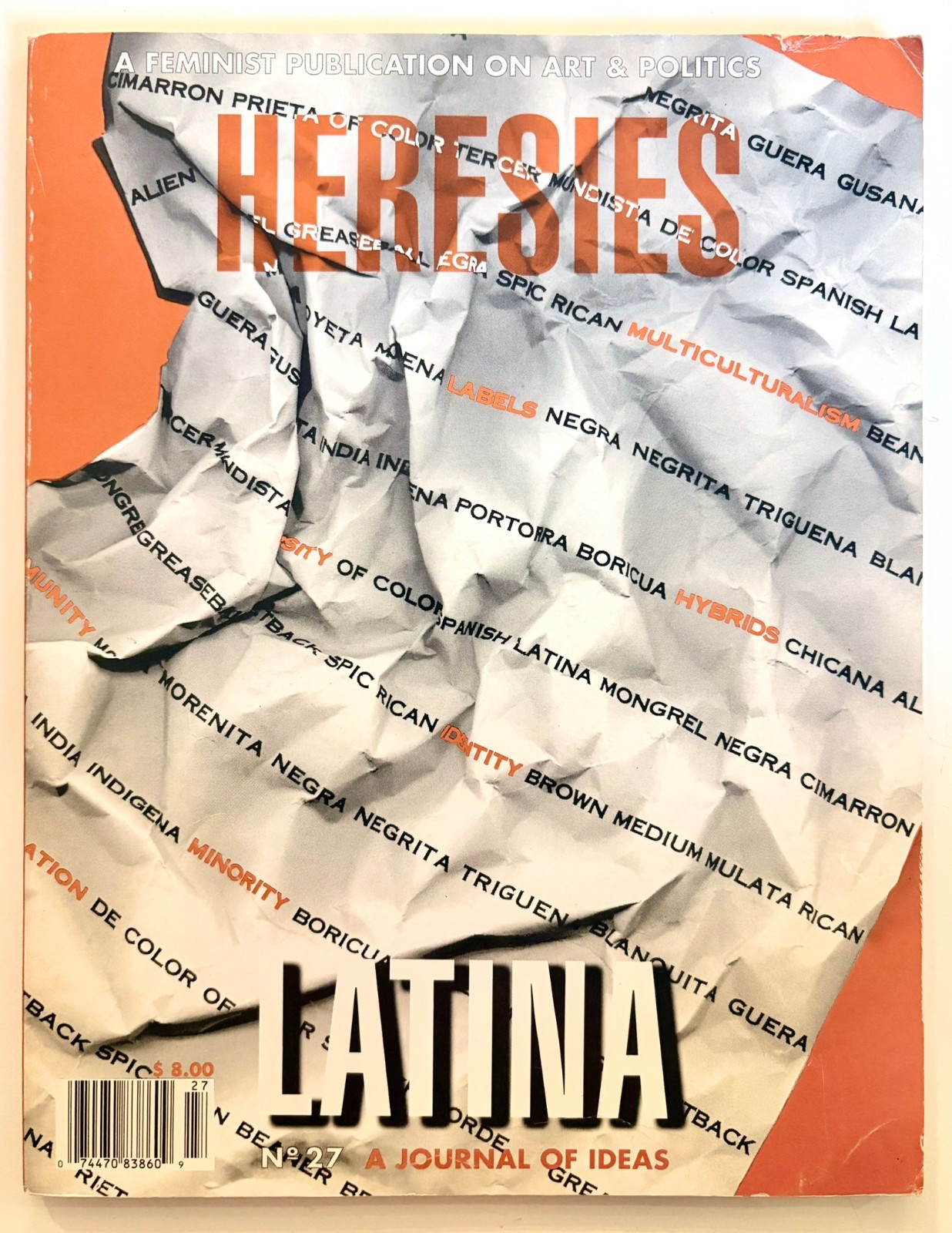Heresies Magazine #27 LATINA issue (v7 n3 1993) Rad Feminist Art Journal SCARCE