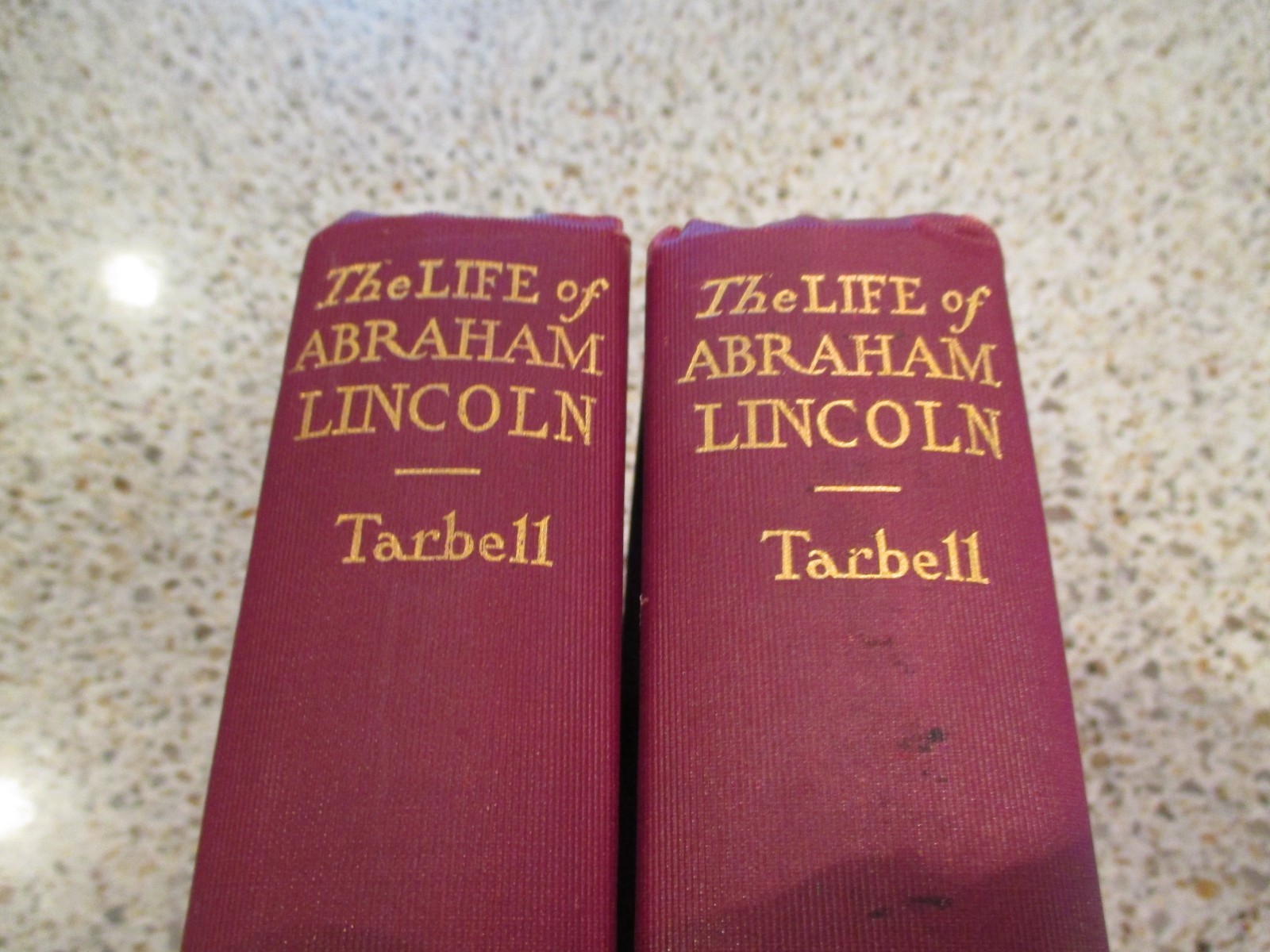 Life Of Abraham Lincoln By Ida M. Tarbell ( Vol. 1 & 2 · 1900) 6″x9″ Red/Maroon
