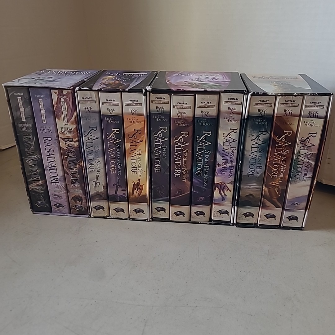Legends of Drizzt 1 2 4-7 8-13 Salvatore Forgotten Realms Crystal Sojourn Silver