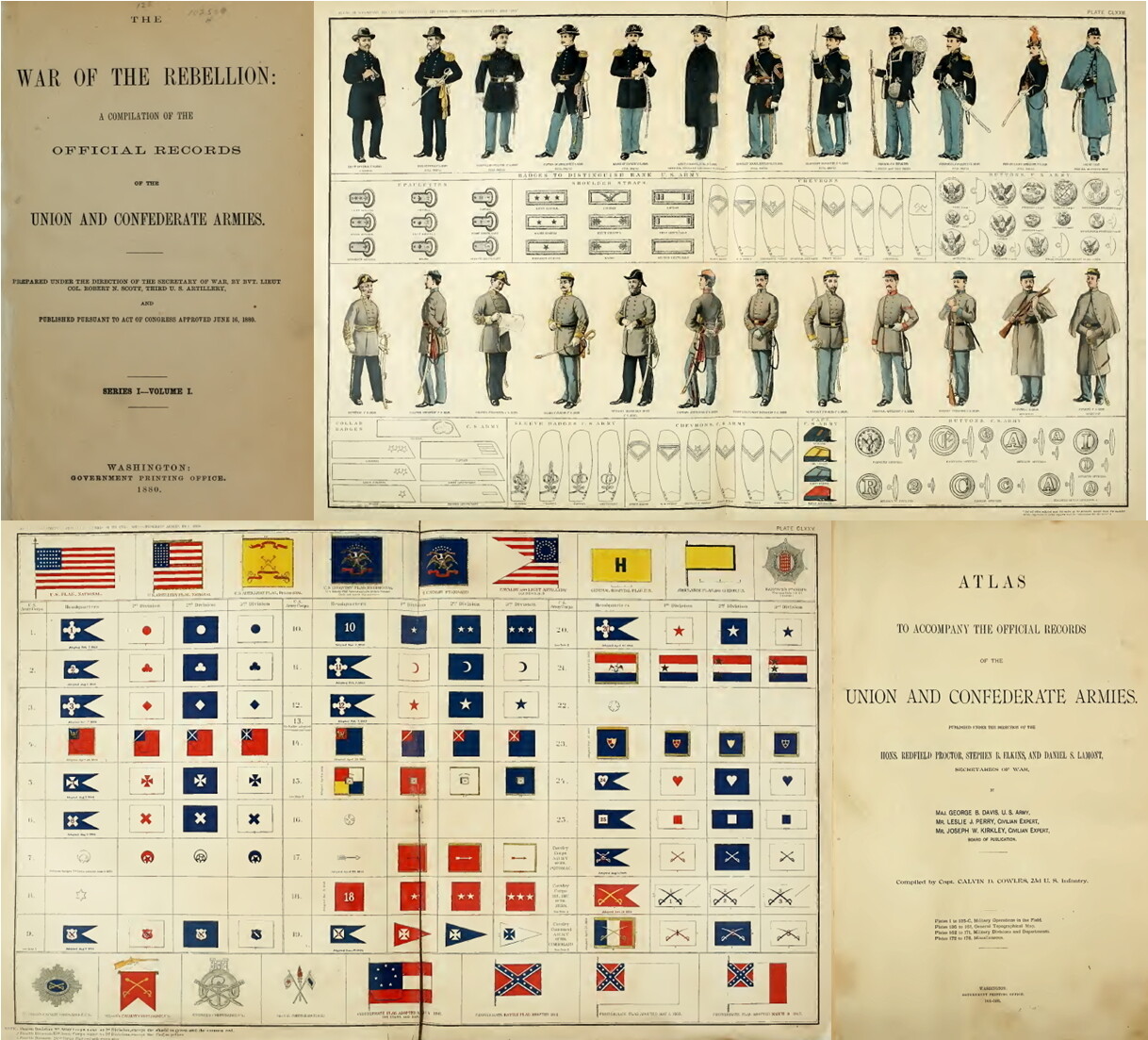 The Civil War Union Confederate Armies – 128 Old Official Records on 3 DVDs