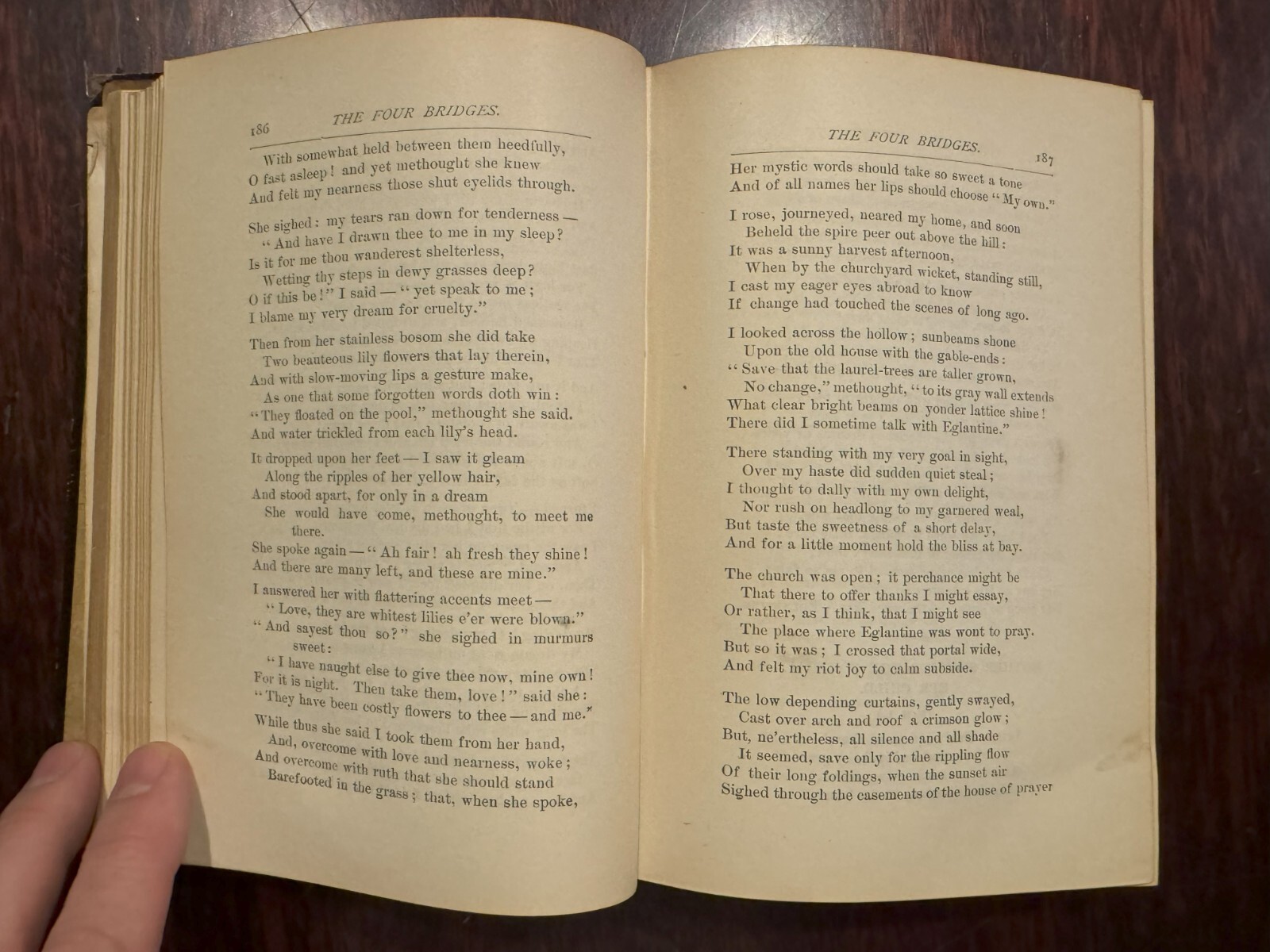 The Poetical Works of Jean Ingelow circa 1880 Antique Carved Padded Leather RARE