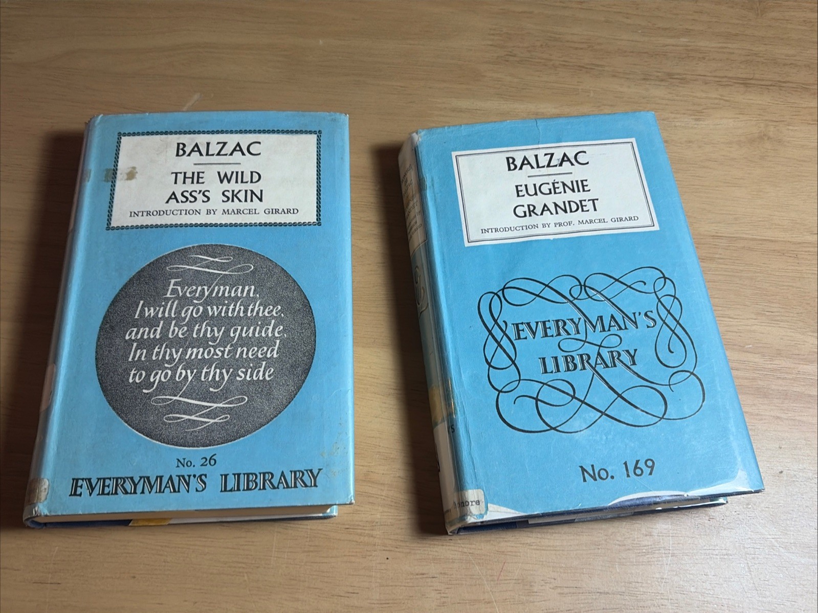 Lot 2 Balzac Everyman’s Library Eugenie Grandet 1960 Wild Ass’s Skin 1960 HCDJ
