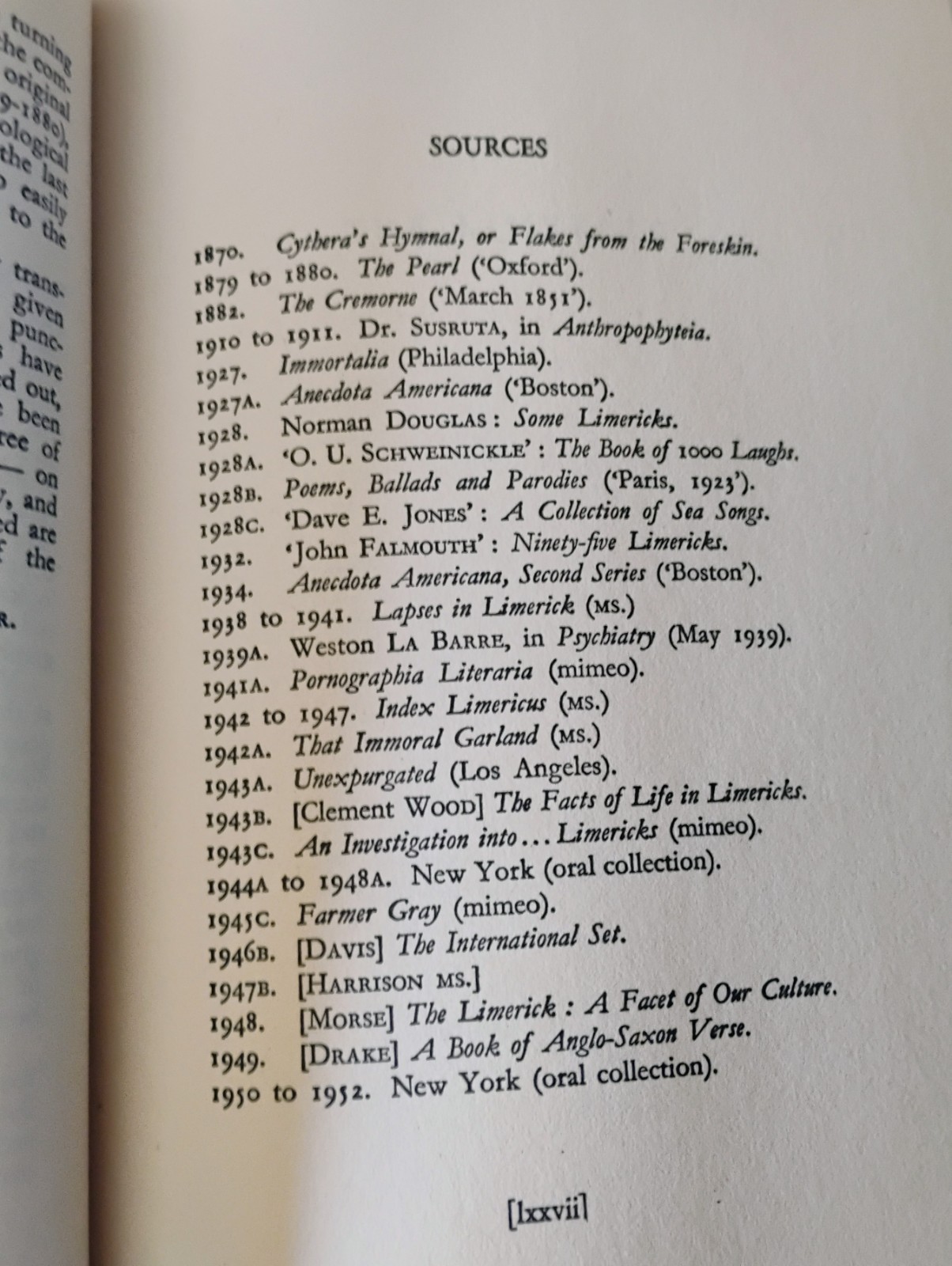 1969 Bell Publishing THE LIMERICK edited by G. LEGMAN super clean HC w/ DJ ex+