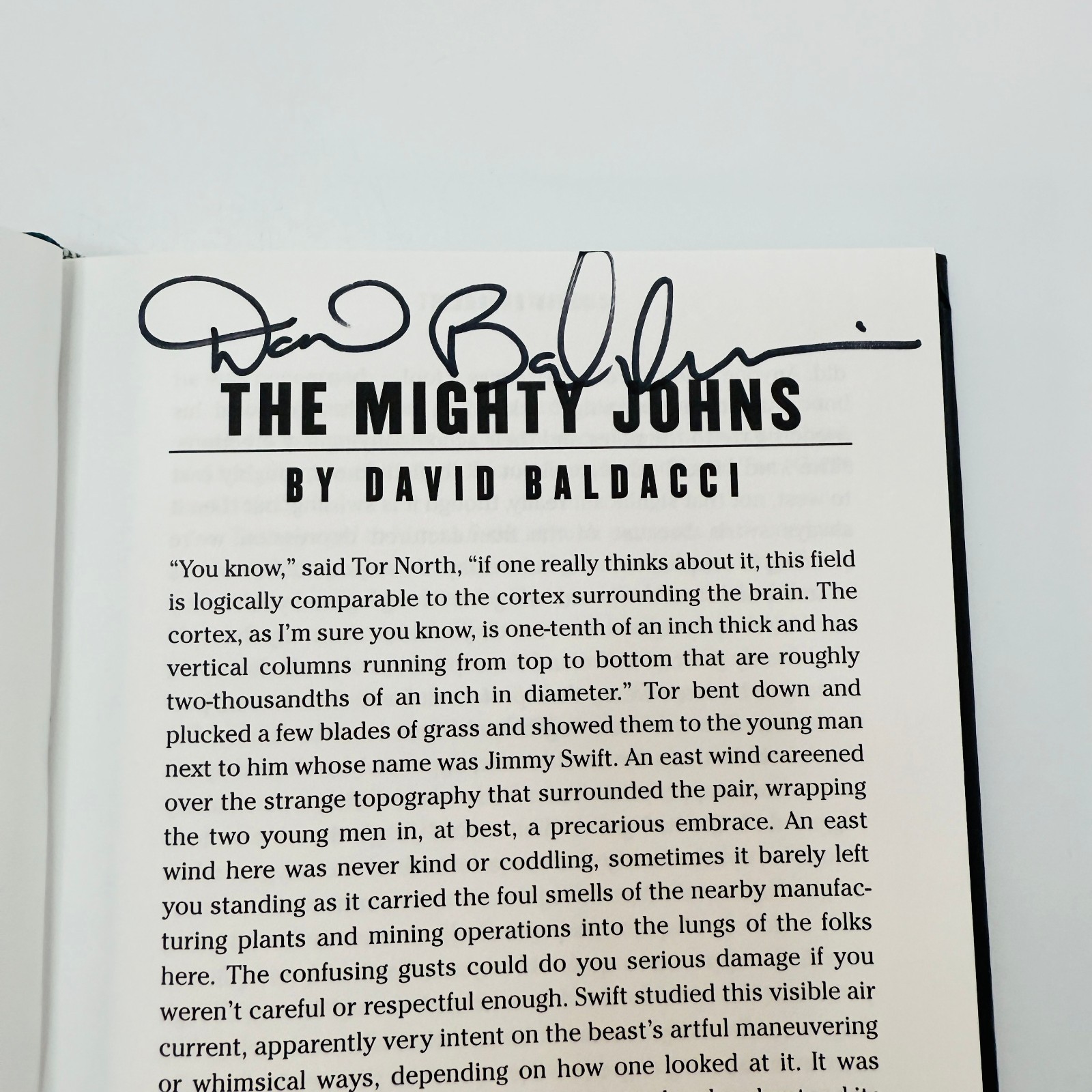 ? THE MIGHTY JOHNS by David Baldacci – Baldacci Signed HC DJ – Near Fine Copy