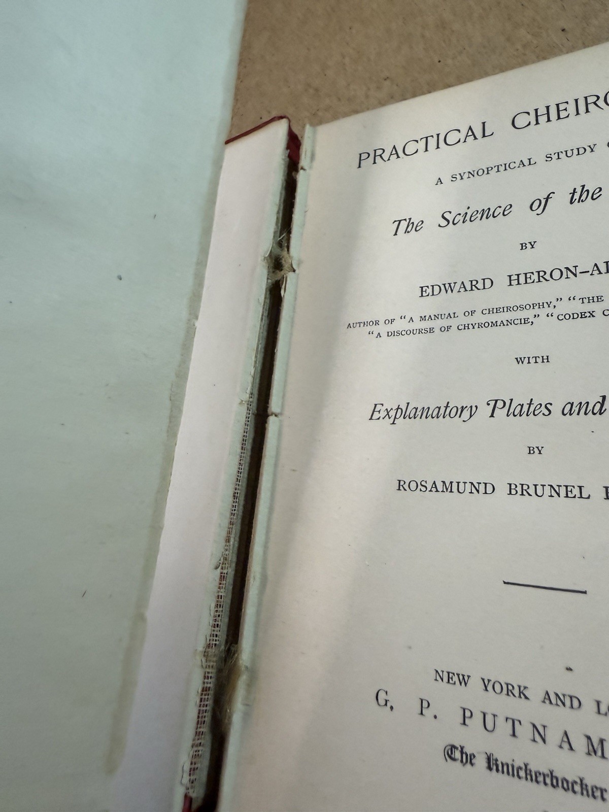 Practical Cheirosophy 1887 Edward Heron-Allen – 1st Ed. ILLUSTRATED SIGNED RARE