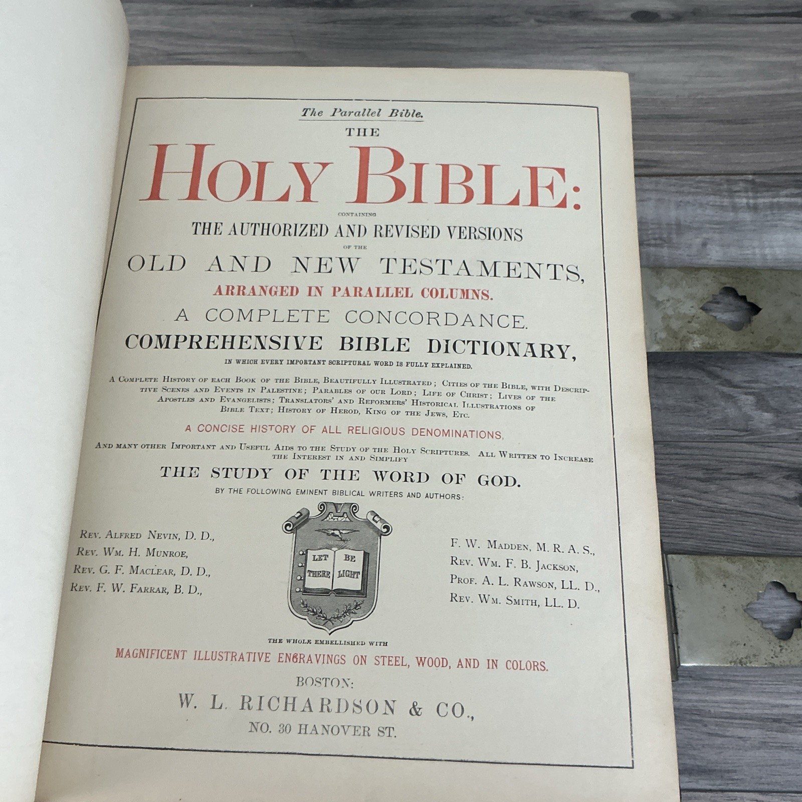The Parallel Bible Old & New Testaments 2000 Illustrations 1885