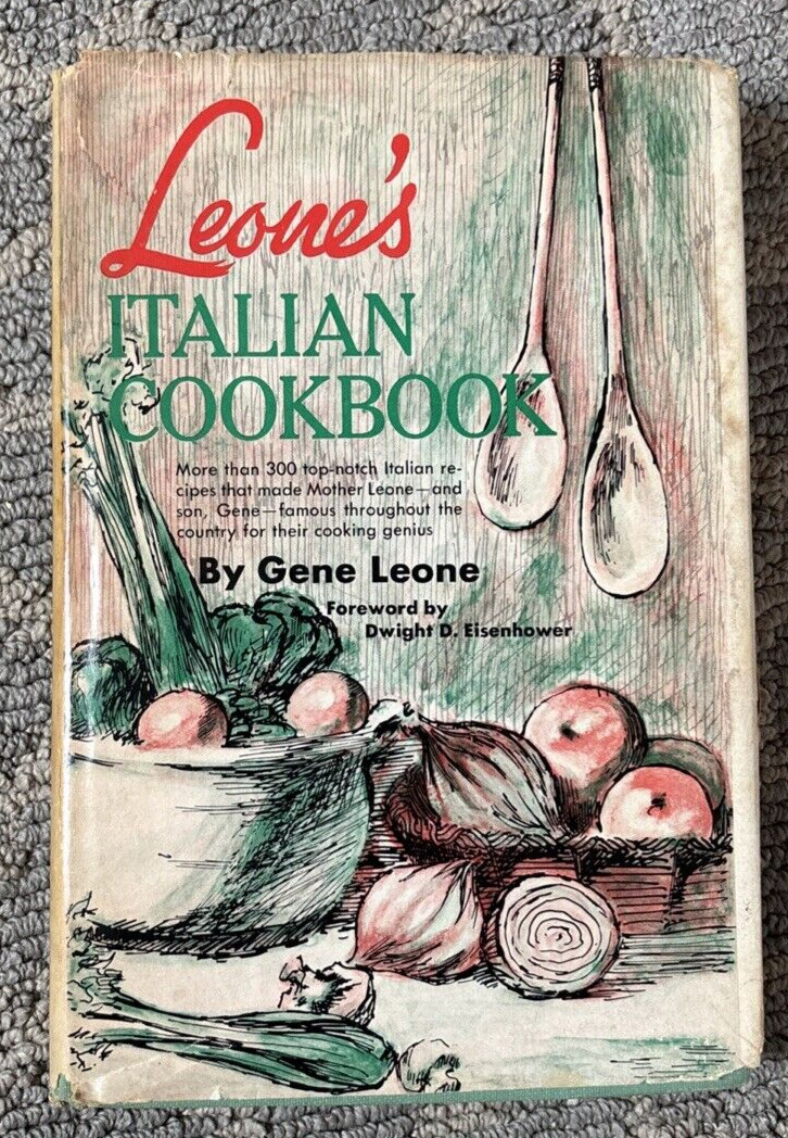 Leone’s Italian Cookbook By Gene Leone HC/DJ 1967 BCE