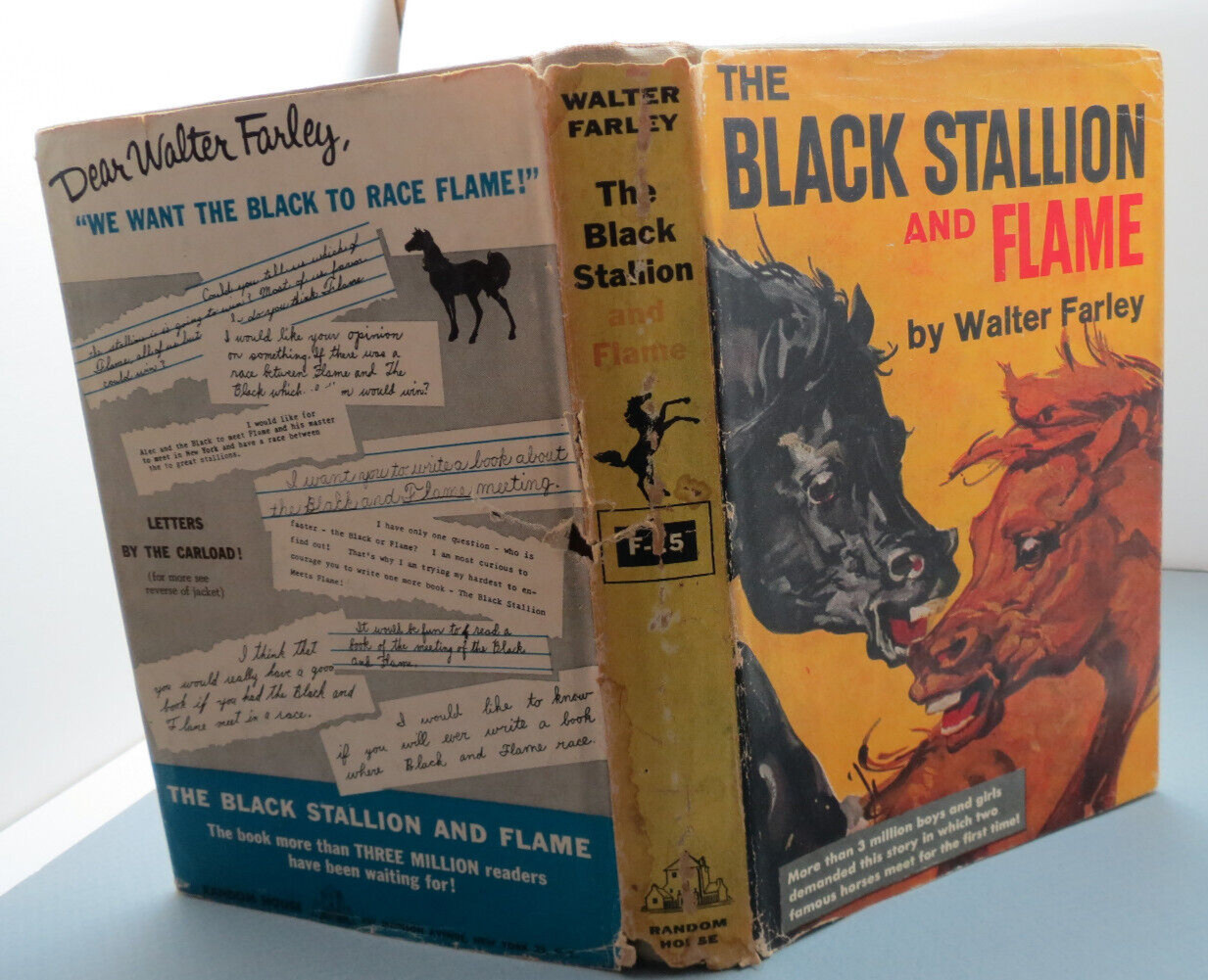 The Black Stallion and Flame Hardcover 1960 Children Horse Story 2nd Prntg