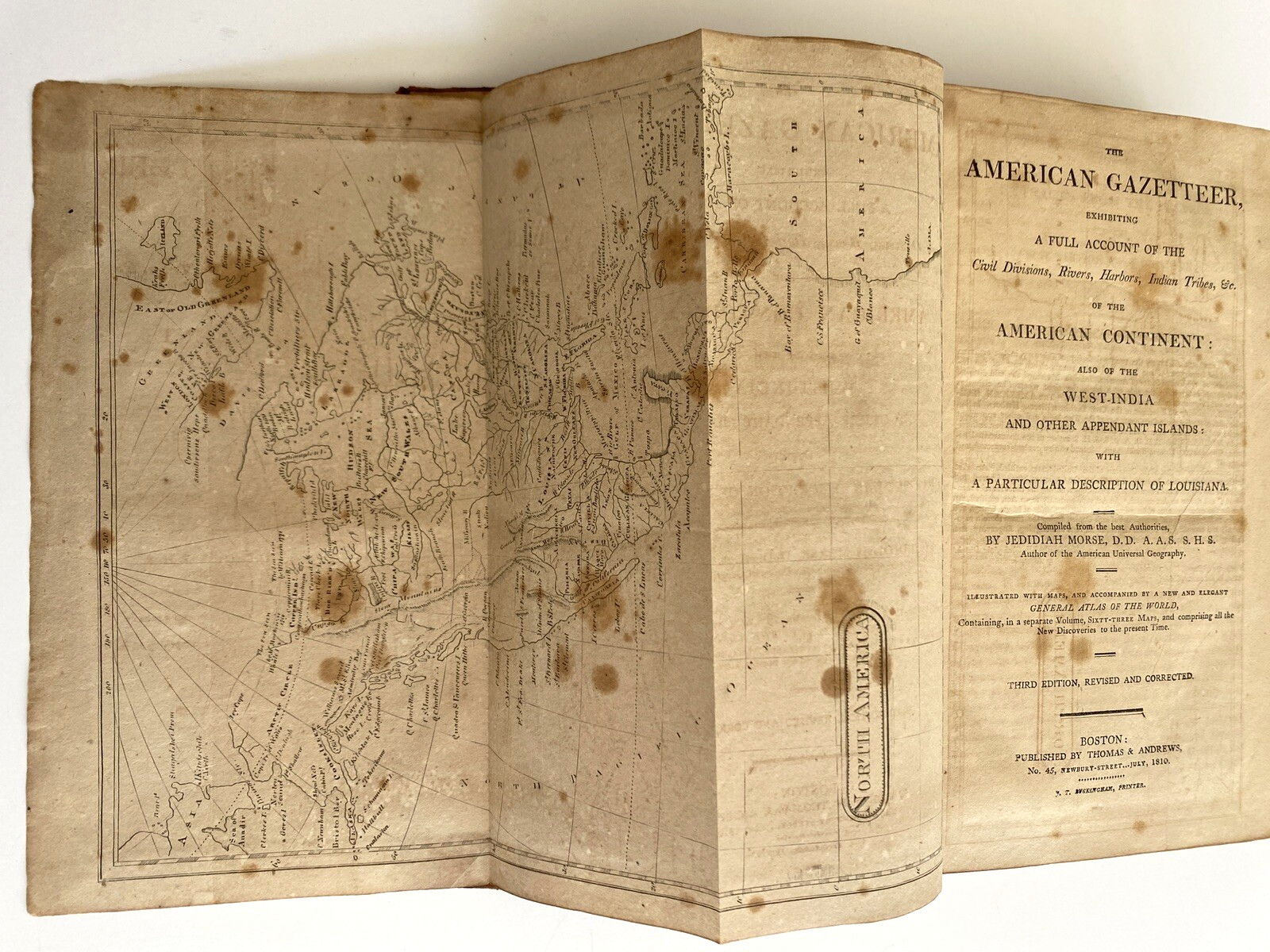 1810 American Gazetteer Jedediah Morse Third Edition Maps Early US Geography