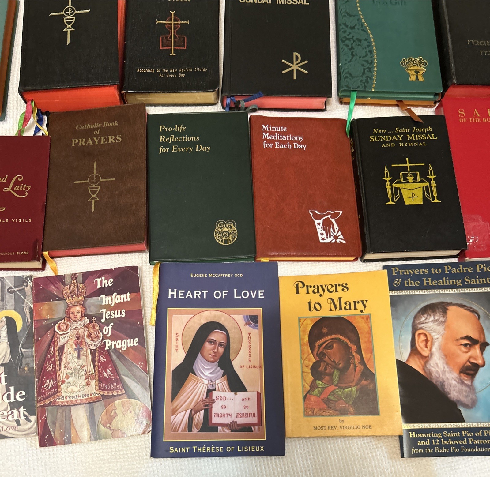 Huge Vintage Lot Of 70+ Catholic Books, Mass Missals, Prayer & Saint Devotionals