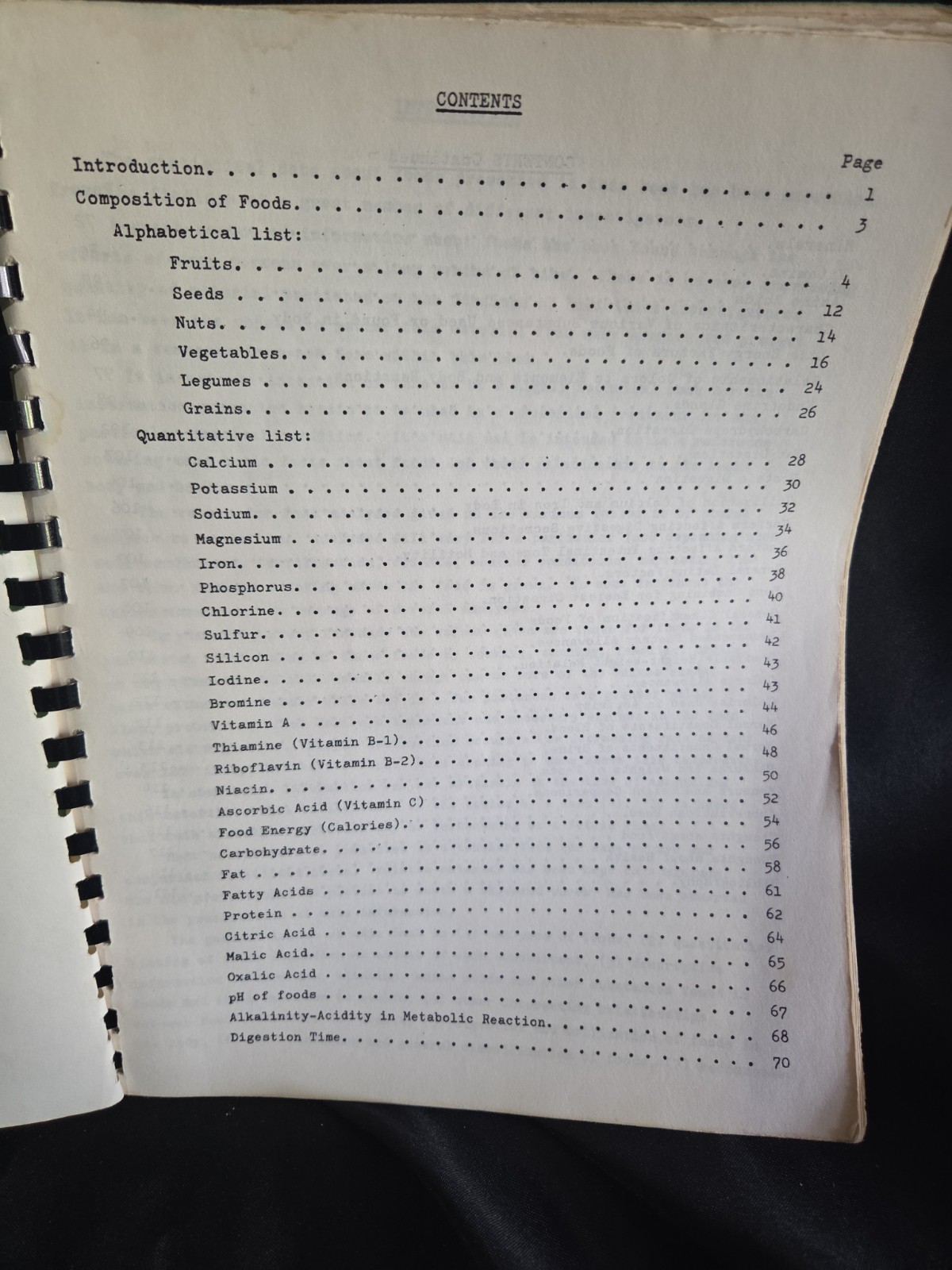 RARE 1971 Composition and Facts About Foods by Ford Heritage Spiral Health Book