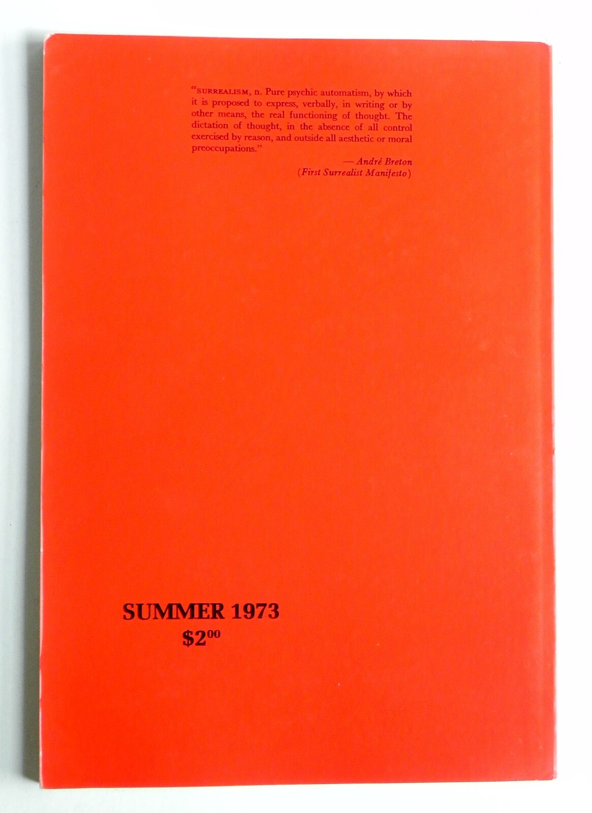 Arsenal Surrealist Subversion #2 Franklin Rosemont (ed) Black Swan, Surrealism