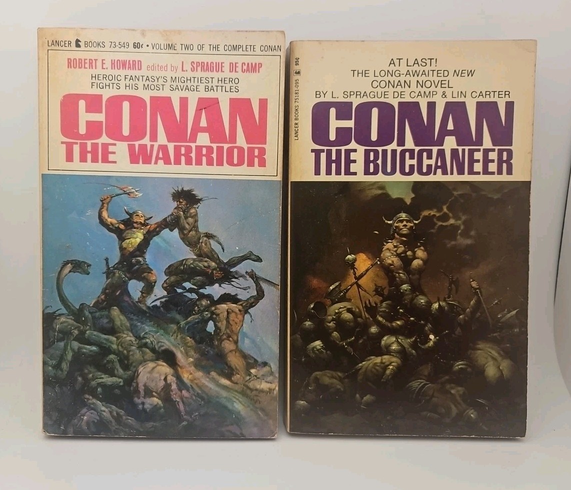 Conan The Buccaneer & Warrior Lancer Paperbacks 1967 & 1971 1st Editions VG Cond