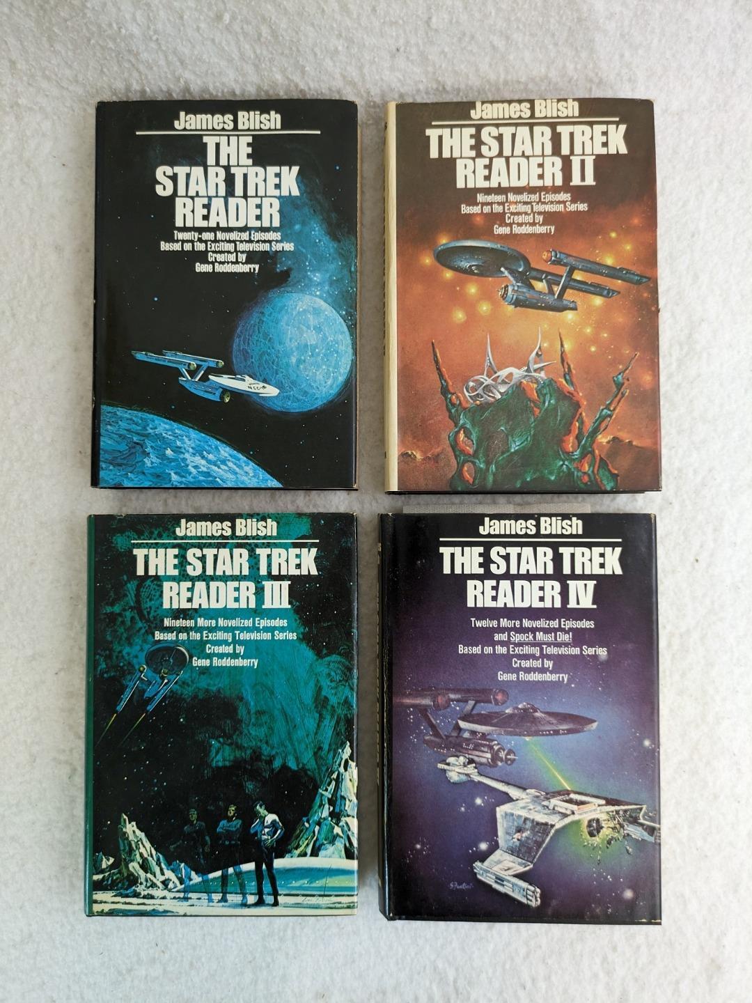 Lot of 4 James Blish THE STAR TREK READER I II III IV E. P. Dutton Book Club Eds