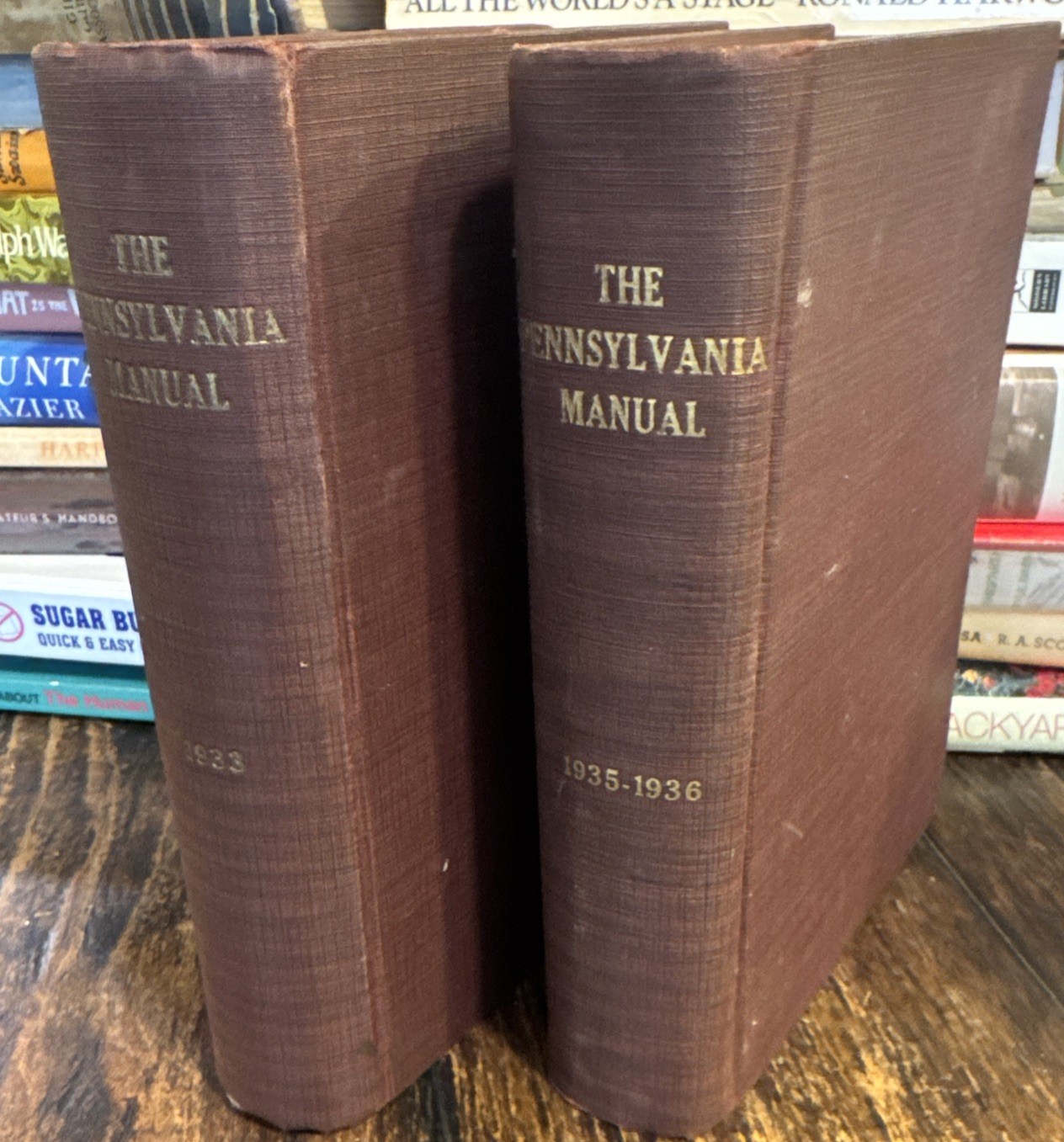 2 Antique The Pennsylvania Manual 1933 And 1935-1936 Copy Of Lowell H Alexander