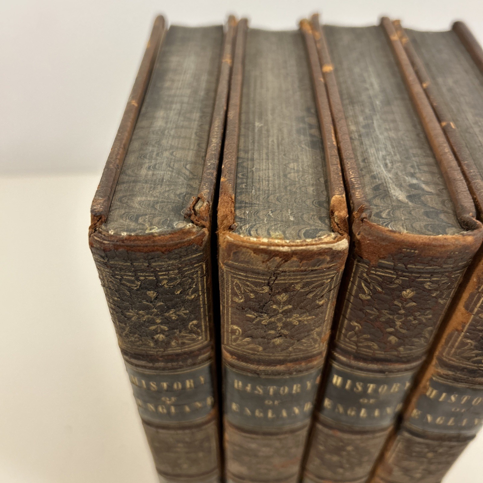 Tobias Smollett HISTORY OF ENGLAND in Four Volumes 1836 Antique Book Set