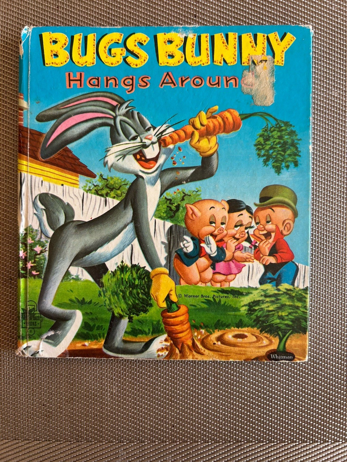 VTG 1957 Warner Bros. Tell-A-Tale Book “Bugs Bunny Hangs Around” Whitman Pub.