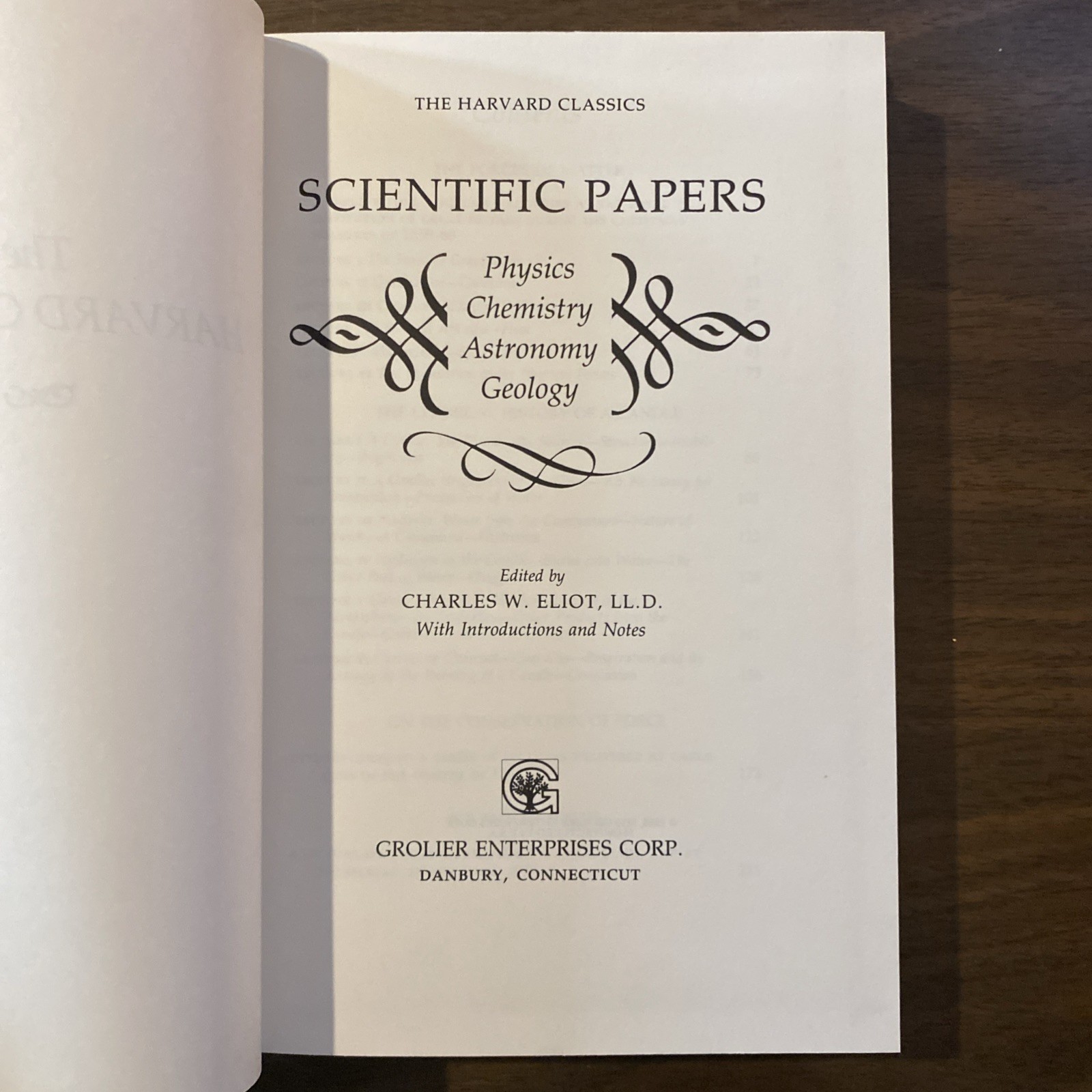The Harvard Classics Scientific Papers 1985 Grolier Enterprises Physics Chemistr