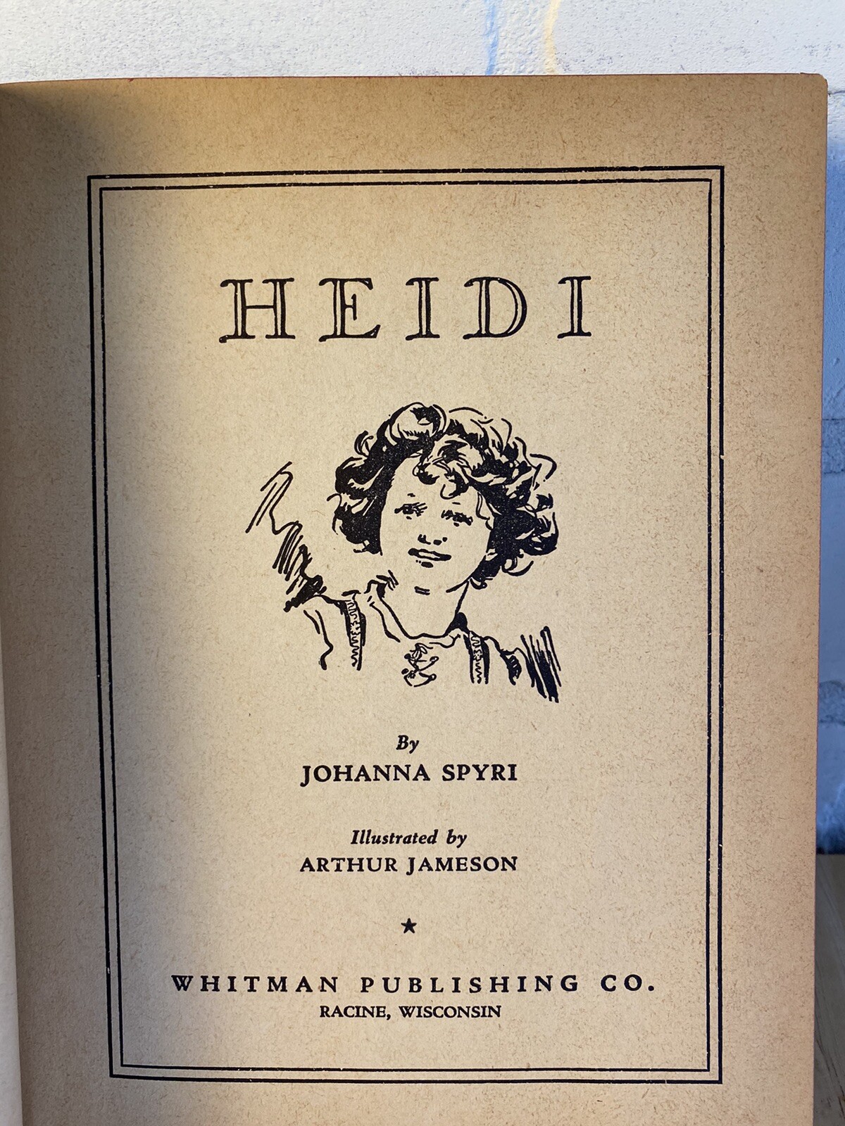 Vintage 1944 Children’s Book HEIDI by Johanna Spyri, Racine, Wisconsin