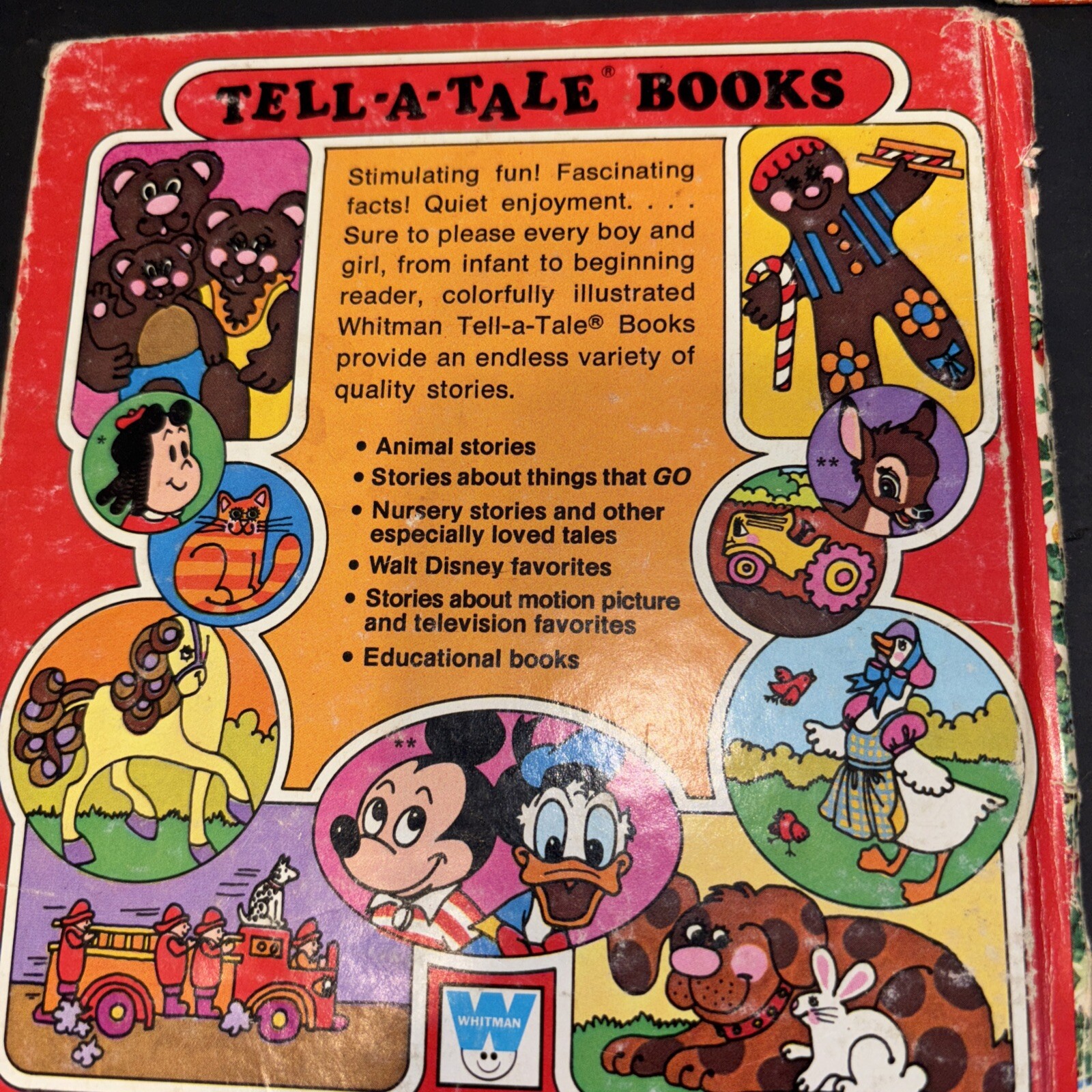 Lot Of 4 Vintage Tell A Tale Books ABC, Christmas, Cars And Trucks, Goby Goat