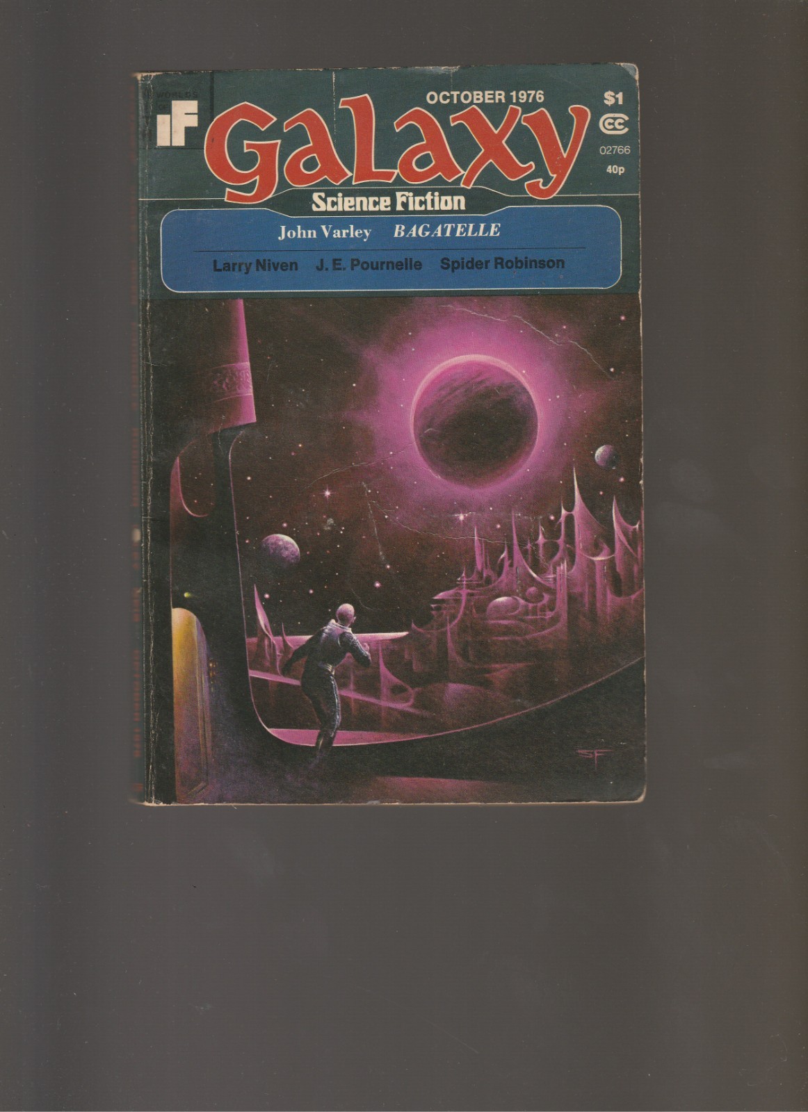 oct 1975 vintage galaxy science fiction magazine If collab Bagatelle john Varley