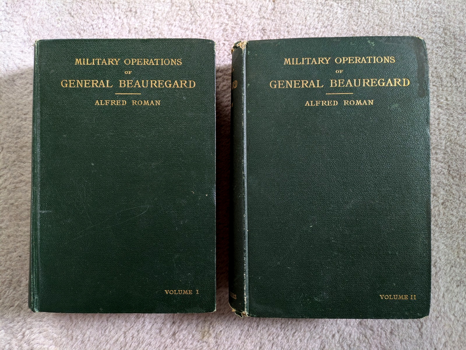 Military Operations of General Beauregard, 2 Vol. Set, Antique Civil War Books