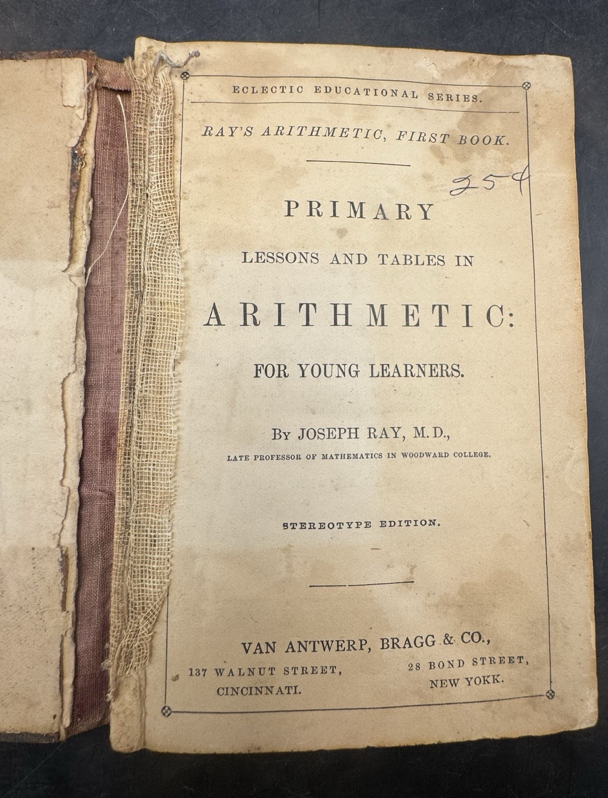 Ray’s Primary Arithmetic Joseph Ray 1885 Antique School Math Book 96 Pages