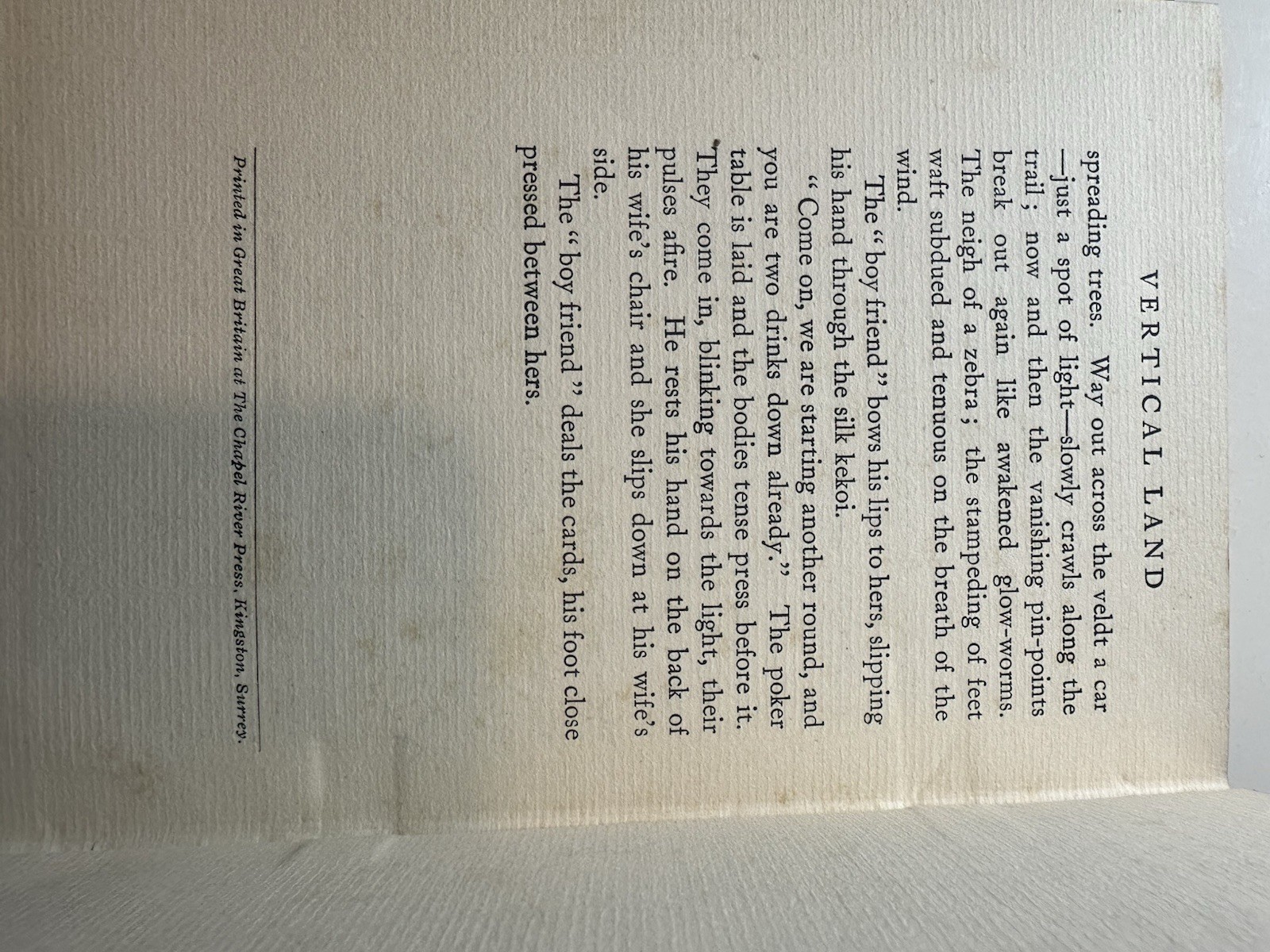 Le Comte de Janzé Vertical Land History Africa Cloth Duckworth London 1928