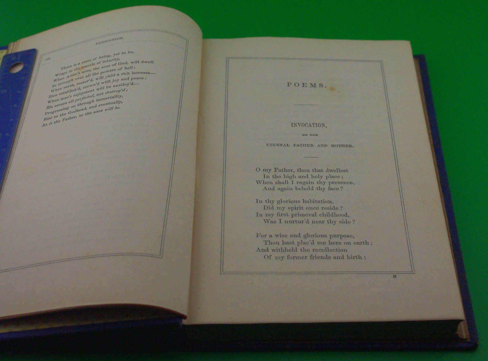 POEMS vol 1 by Eliza R. Snow 1st ed 1856 Liverpool RARE fine LDS Mormon Church