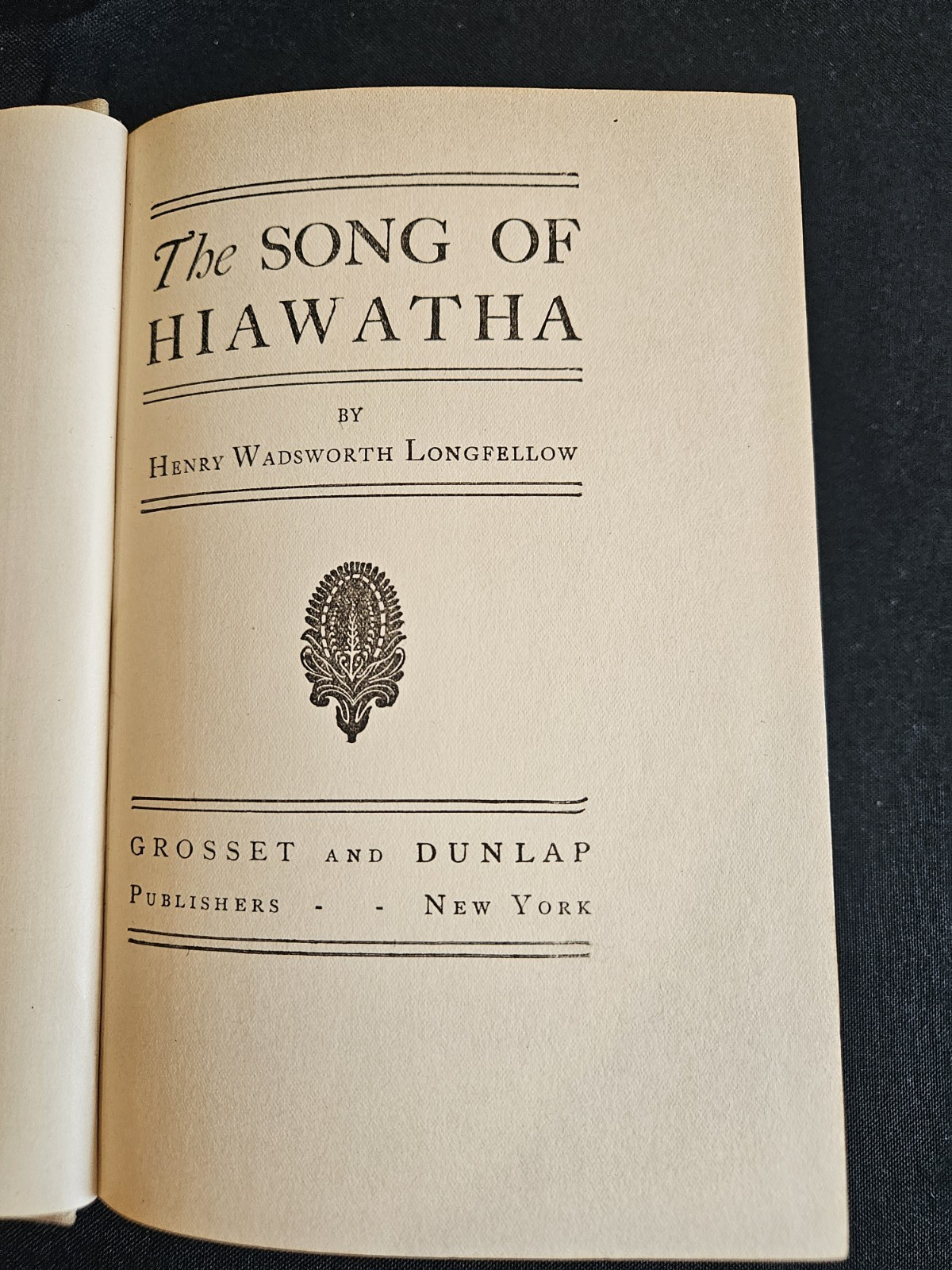 The Song of Hiawatha by Henry W. Longfellow (no date on book, Hardcover)