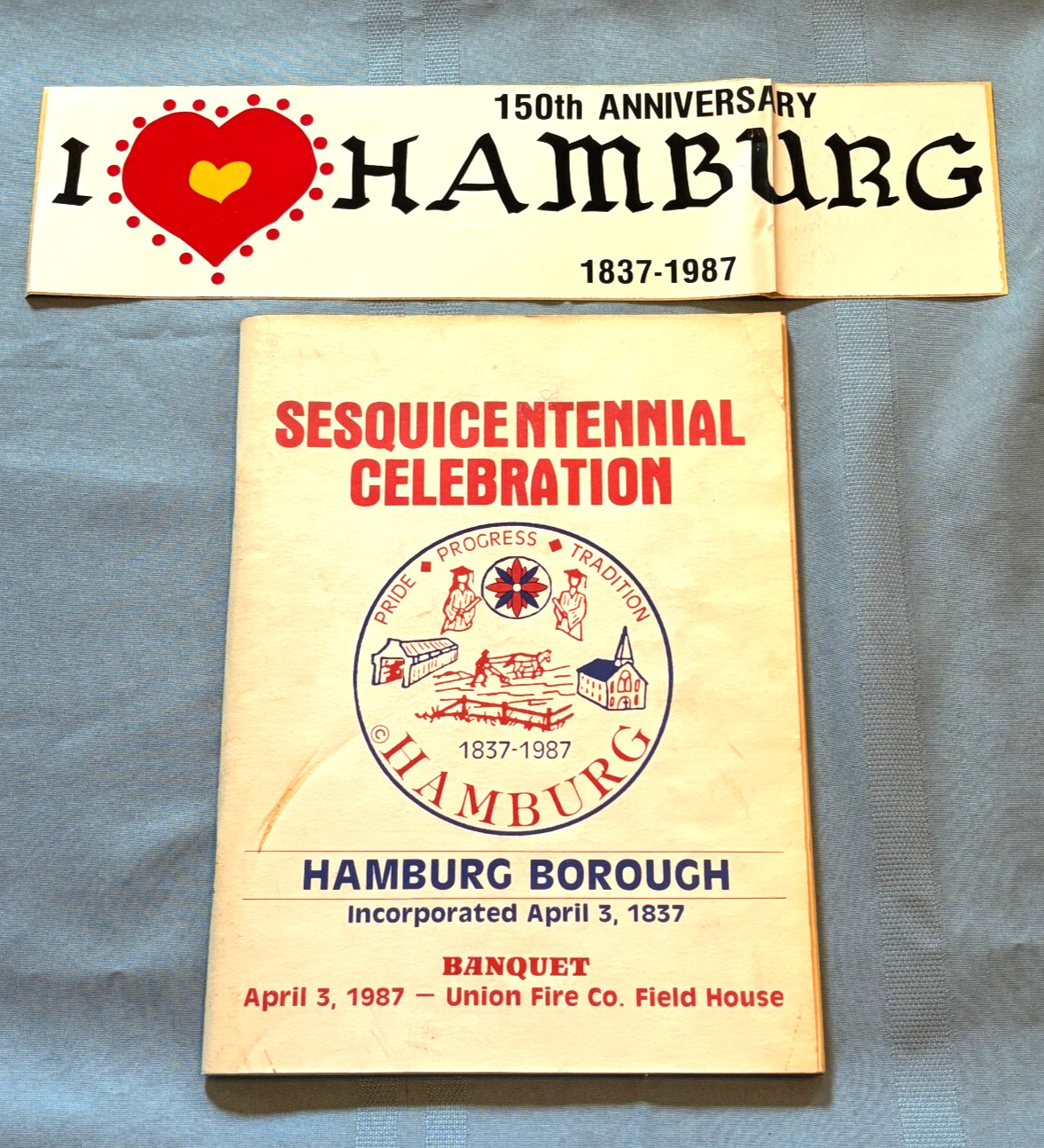 1987 Sesquicentennial Celebration History of Hamburg Borough, PA SC Booklet