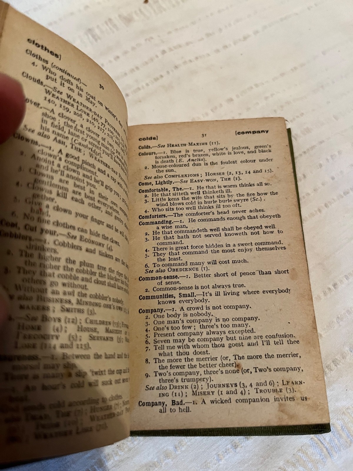 Proverbs and Maxims Cassell’s Pocket Reference Library Small Vintage Book 1919