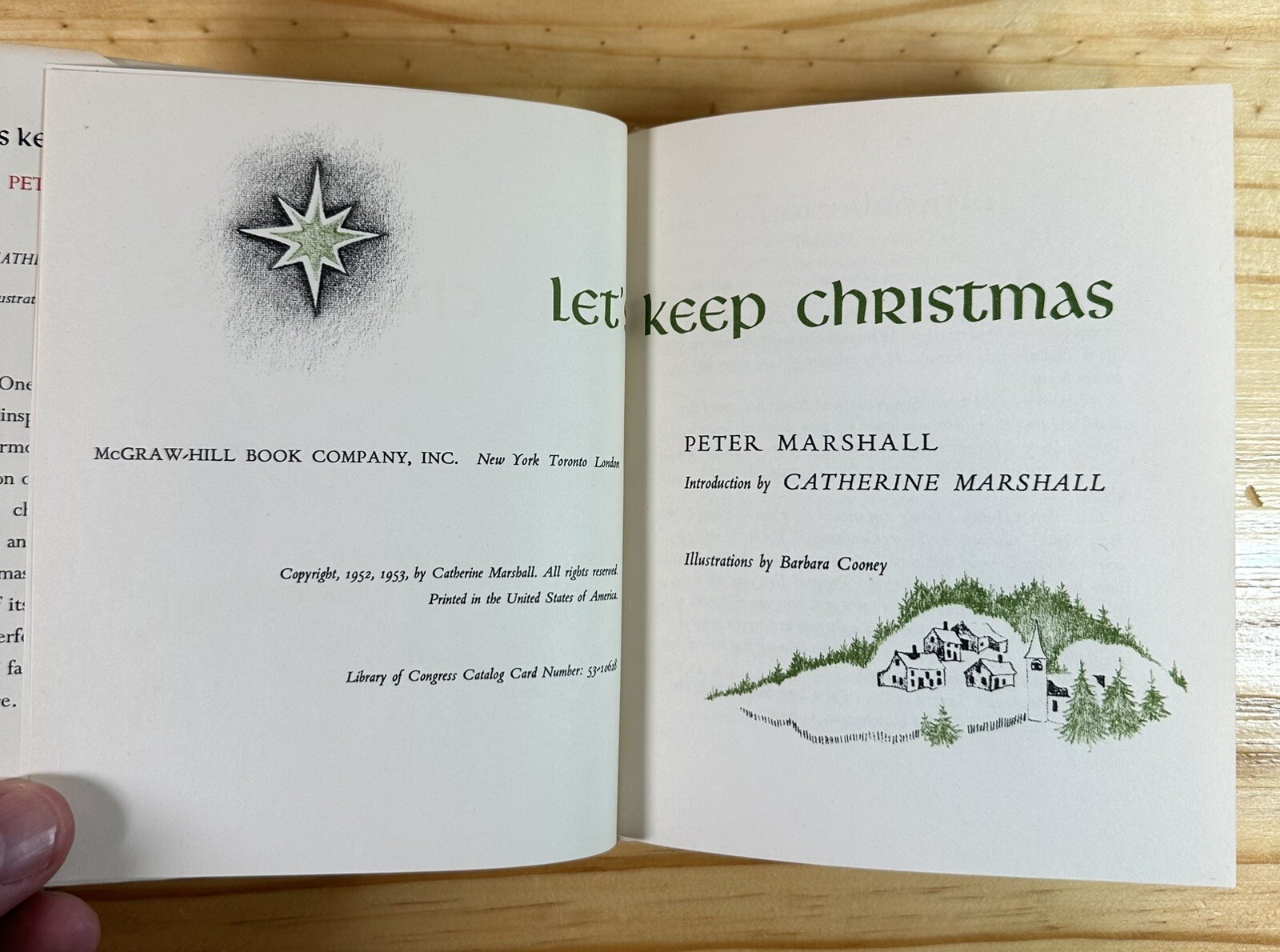 Let’s Keep Christmas Peter Marshall Barbara Cooney illustratr First Edition 1953