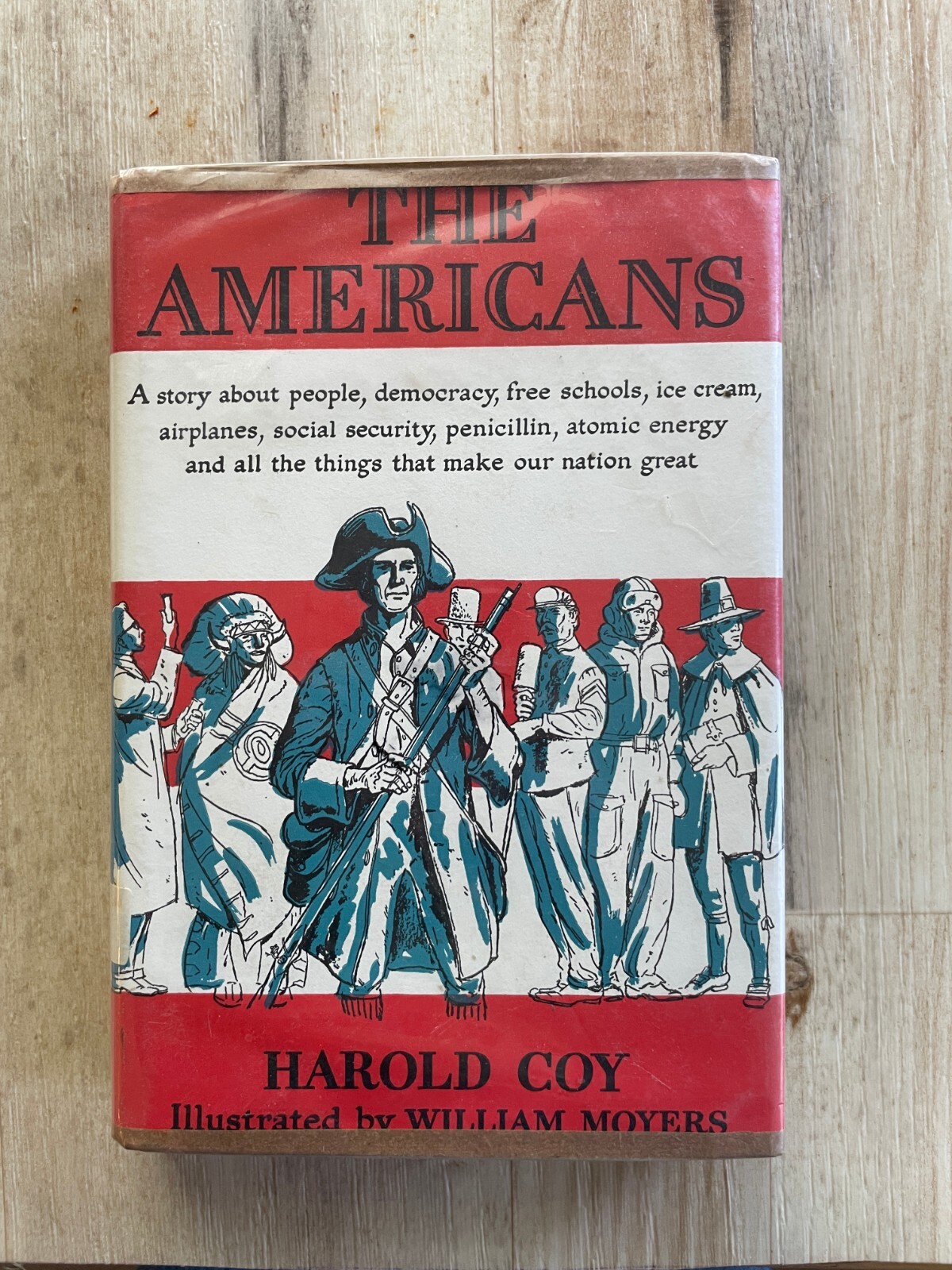The Americans by Harold Coy US History Book, 1958 Vintage School Book