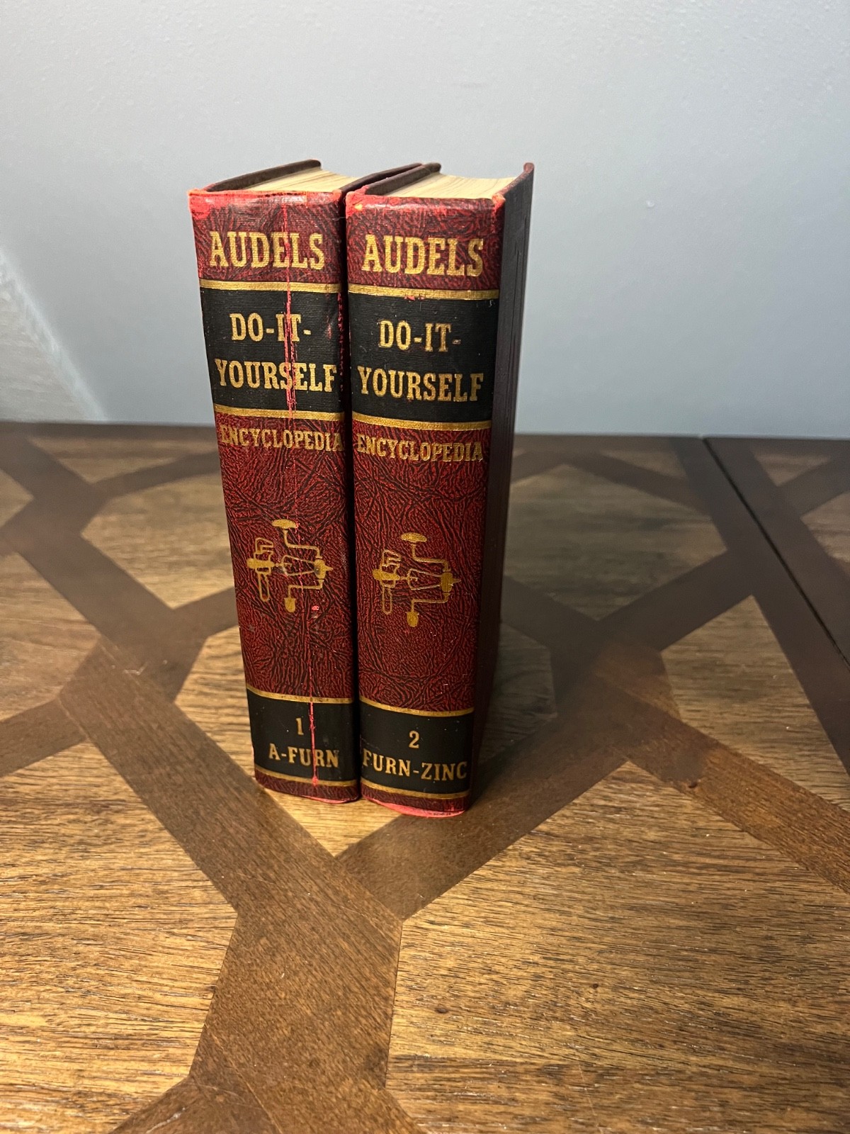 AUDELS DO-IT-YOURSELF Encyclopedia 2 Volume Set Hardbound Home Improvement 1960