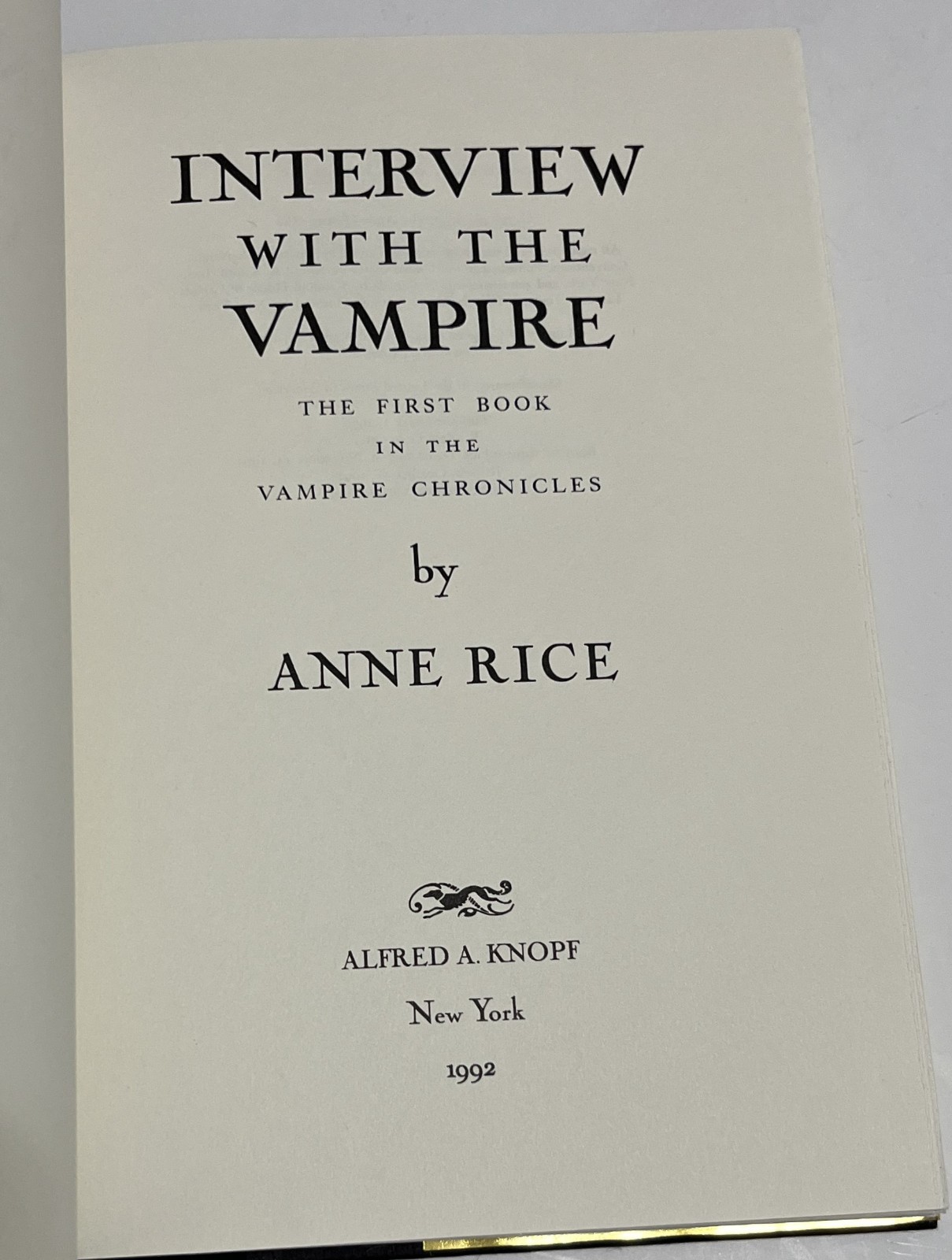 ANNE RICE Interview w/ the Vampire Tale of the Body Thief 1st Ed SIGNED Lot of 2