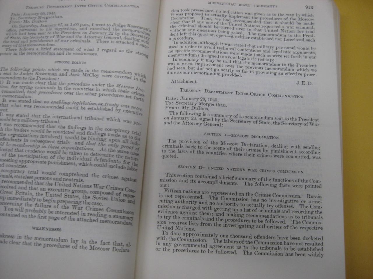 2 vol 1967 Morgenthau diary (Germany) US GOV PUBLICATION United States Senate