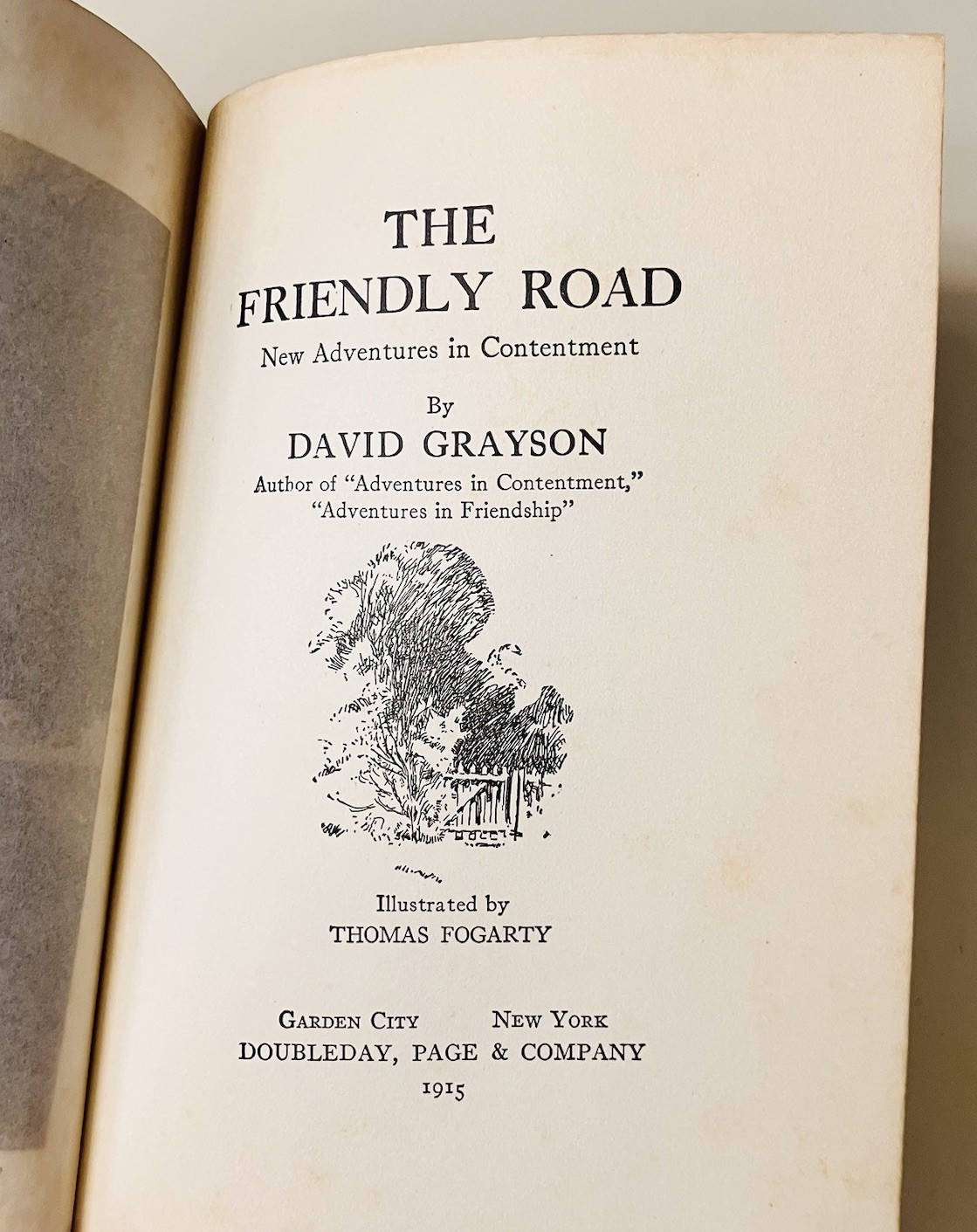 Friendly Road David Grayson 1915 1st Edition HC Illustrated Fogarty