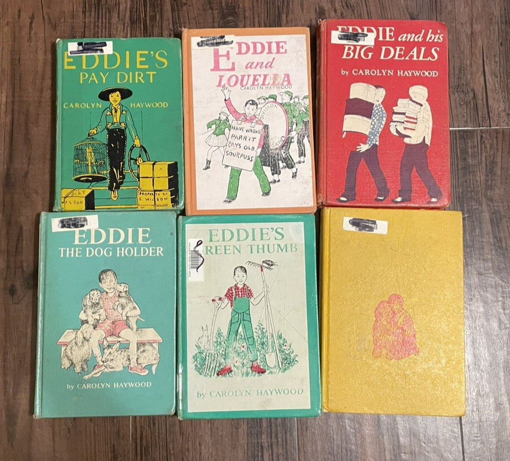 Carolyn Haywood – Eddie Book Lot of 6 VTG ExLib HC 1955-1975 Some First Editions