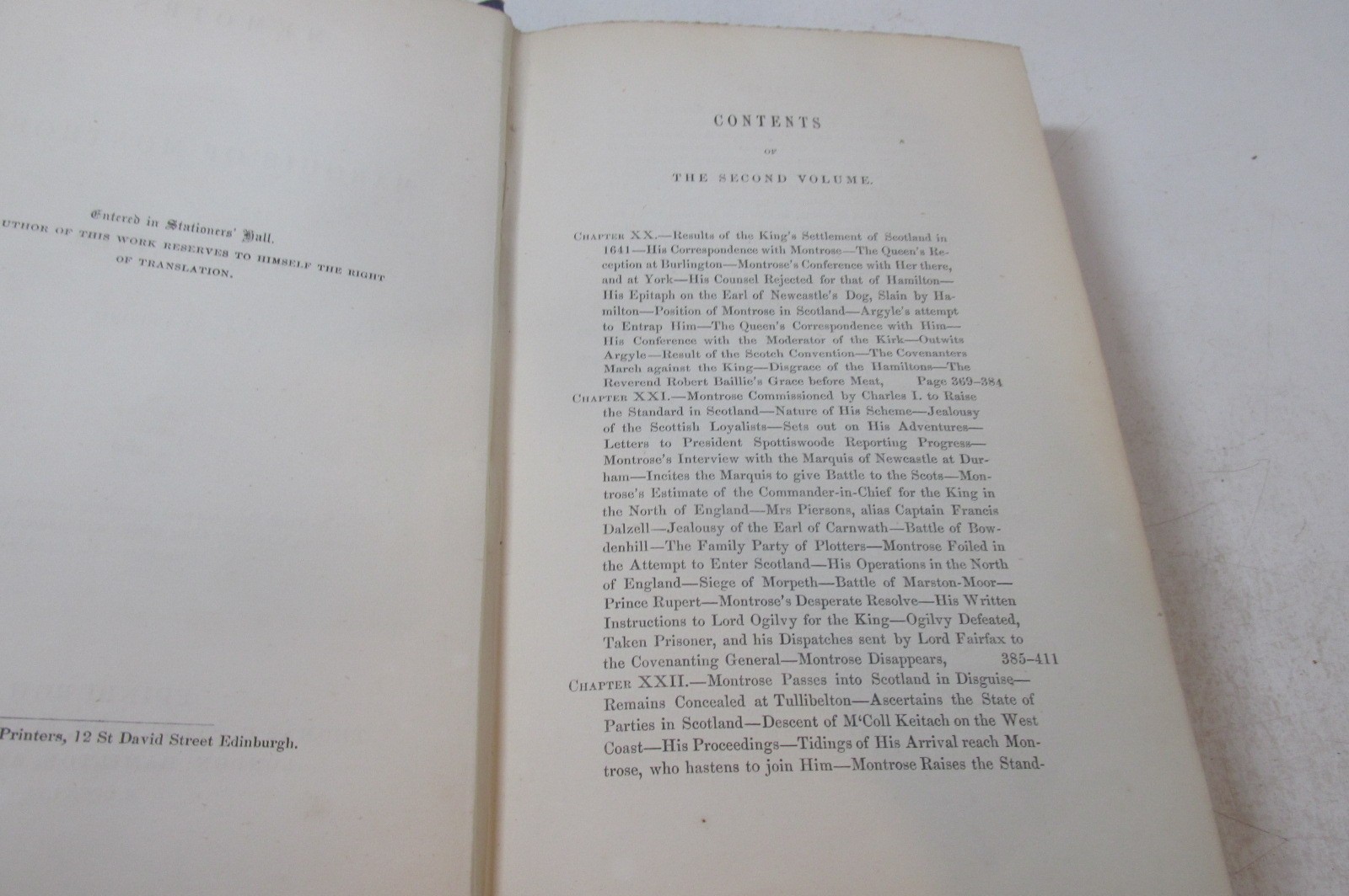 Memoirs of the Marquis of Montrose by Mark Napier, Volume 2, 1856.