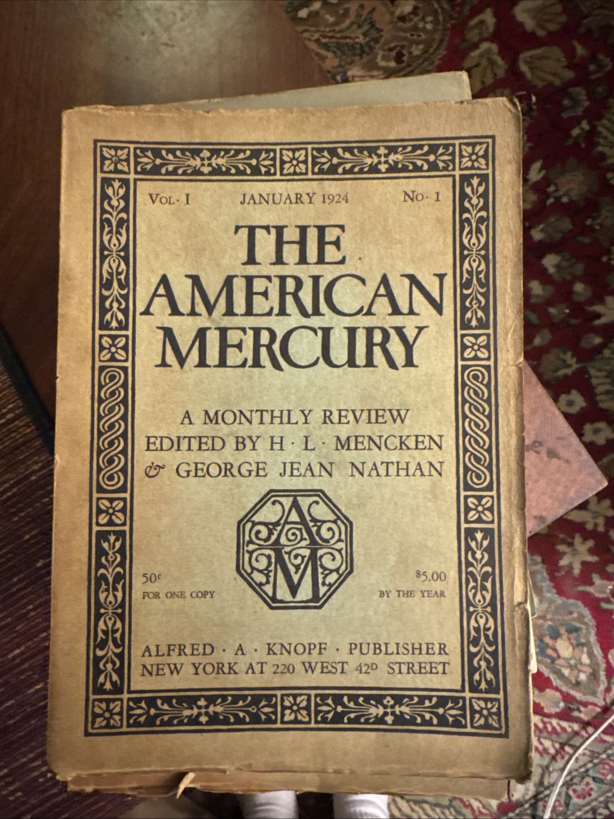 Mencken -10 issues of early “American Mercury” 1924 (incl vol 1/no 1)