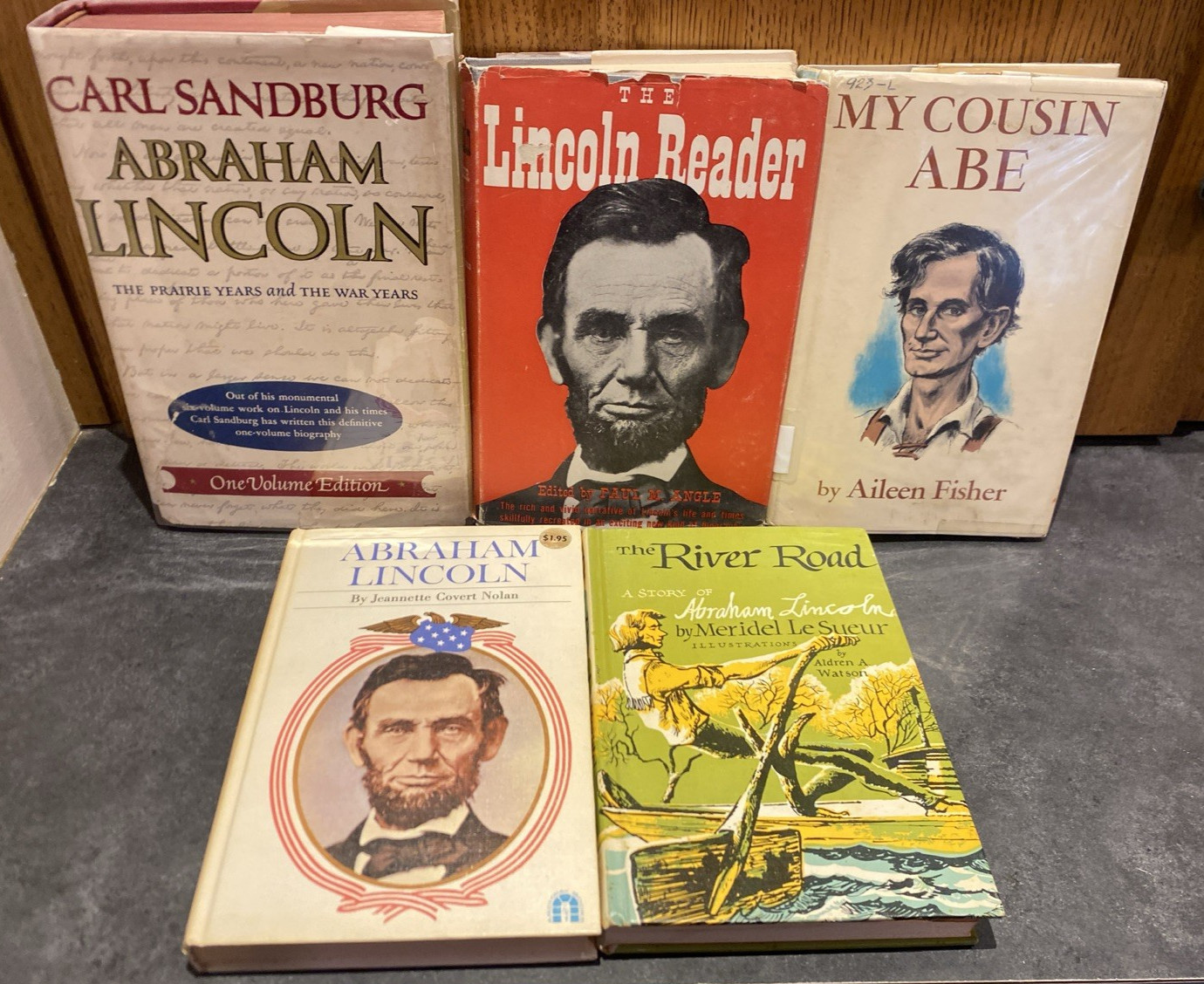 Lot Of 5 Vintage Abraham Lincoln HC Books Nice Mix!