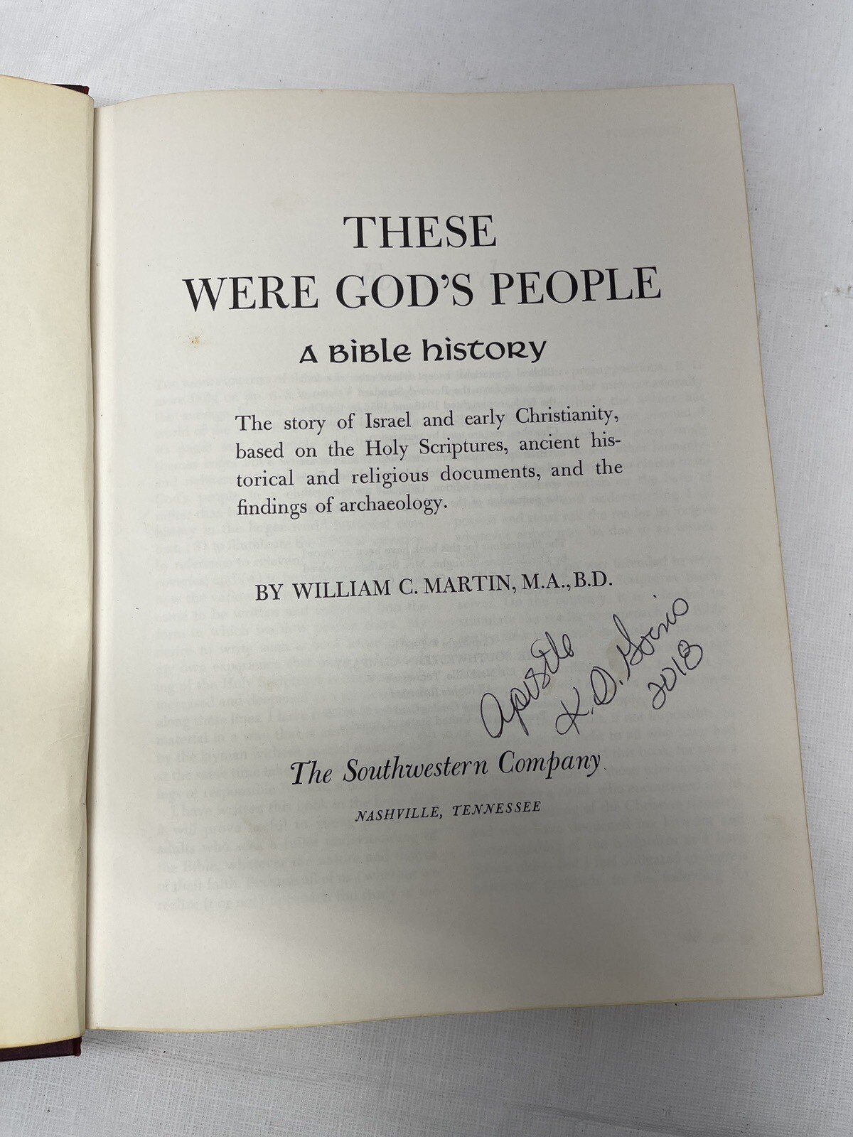 Vintage 1966 These Were God’s People A Bible History Hardback William C Martin