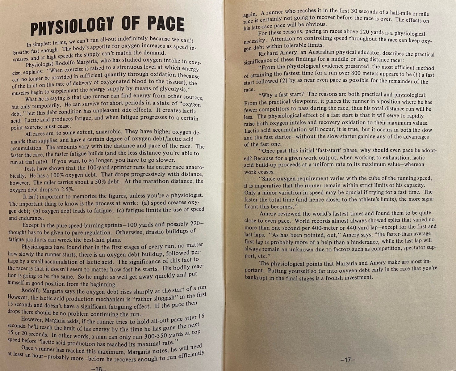 Racing Techniques Runners World Booklet #13