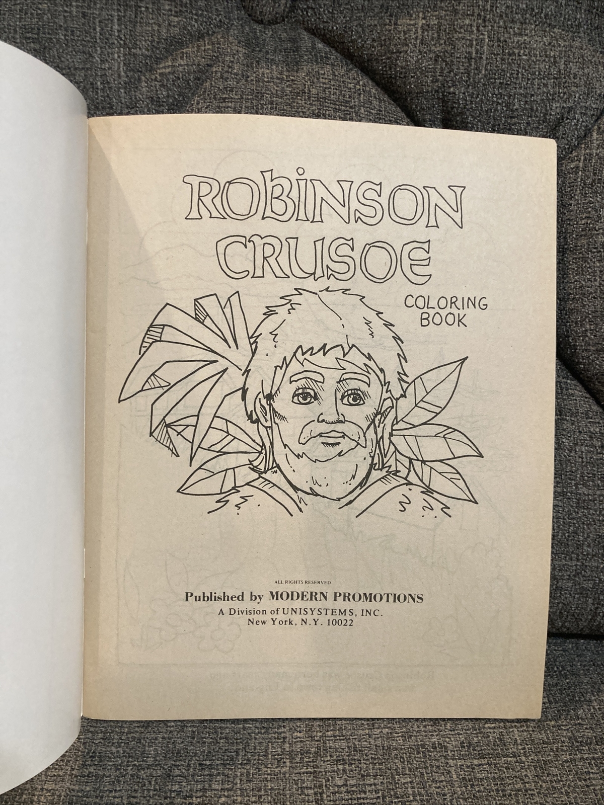 Robinson Crusoe Vintage Coloring Book Modern Promotions Publishers