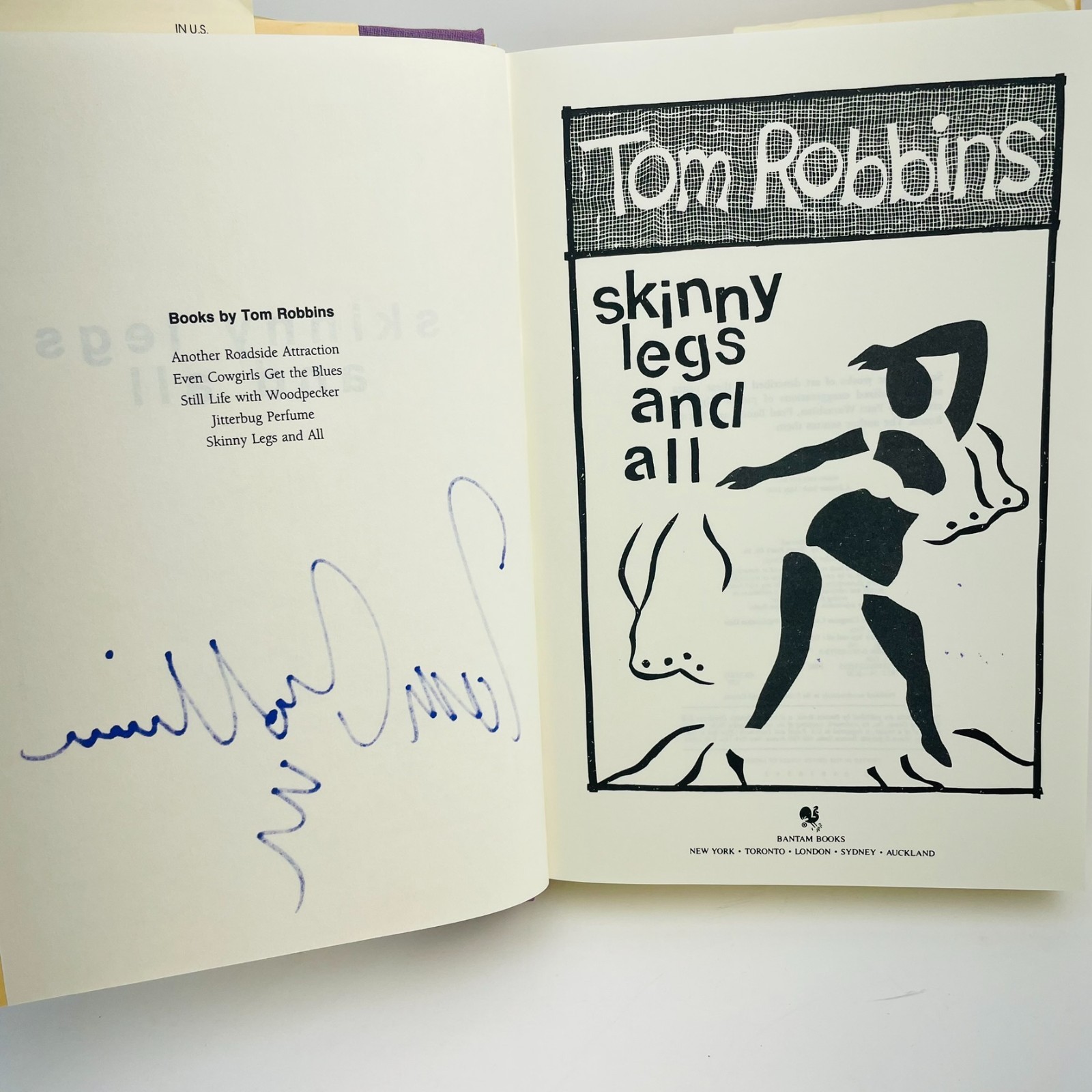 Skinny Legs and All Tom Robbins SIGNED First Edition 1990