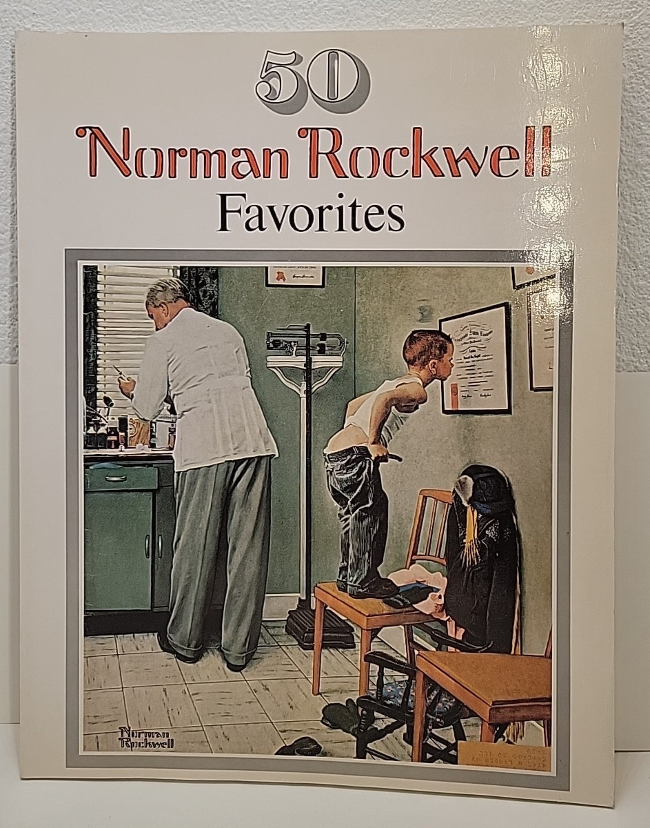 50 Norman Rockwell Favorites (Frameable) Paperback 1977 1st Mint