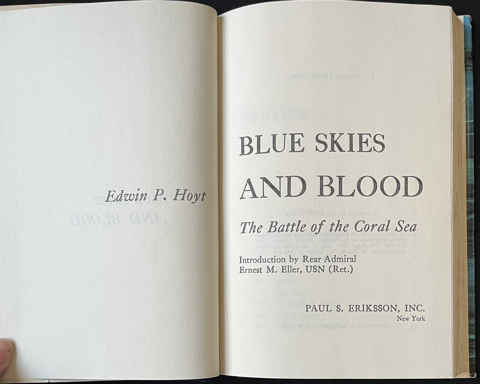 Blue Skies & Blood: Battle of the Coral Sea by Edwin Hoyt—1975—HC/DJ/Illustrated