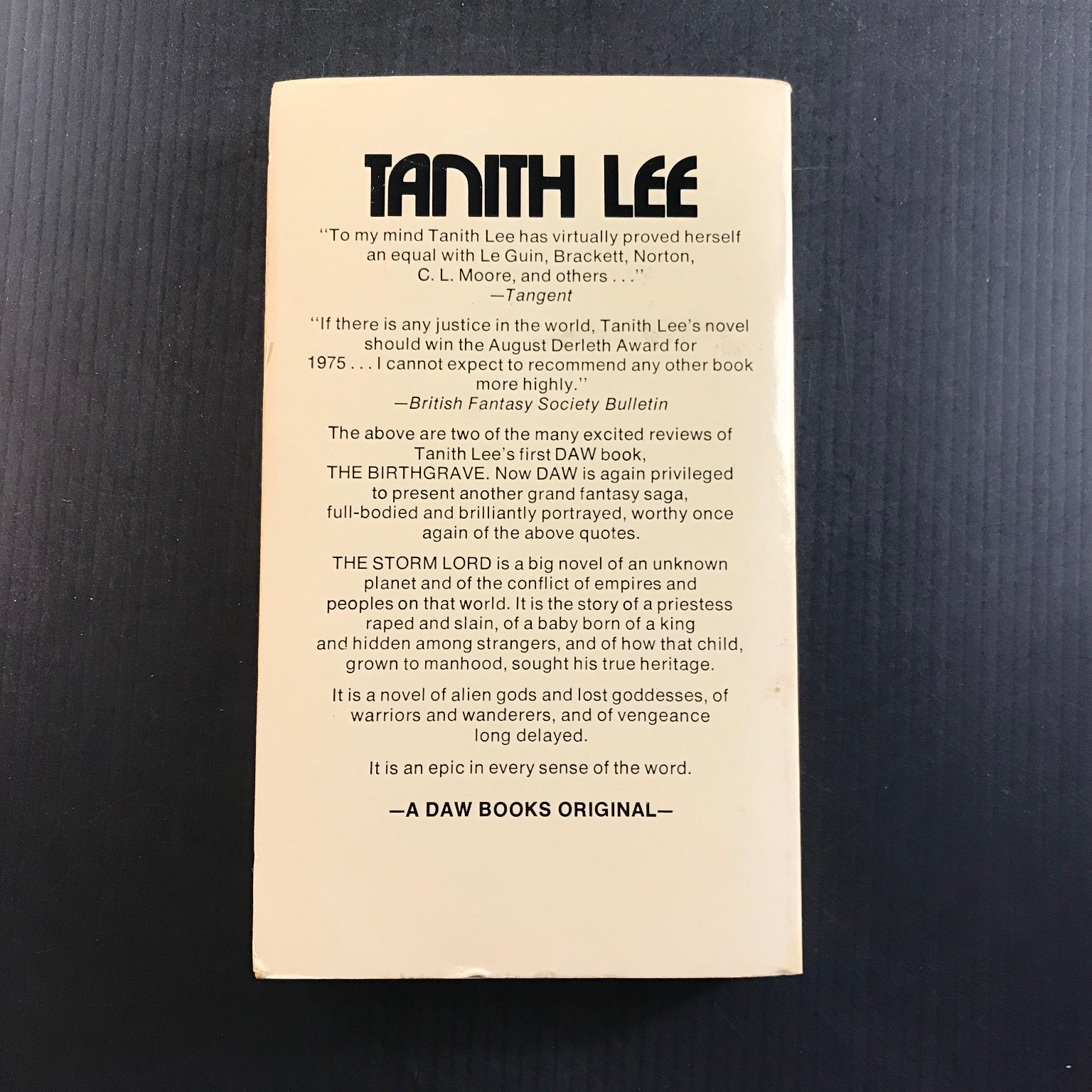 The Storm Lord Tanith Lee First Printing 1976 Daw Books Fantasy Sci-Fi Map